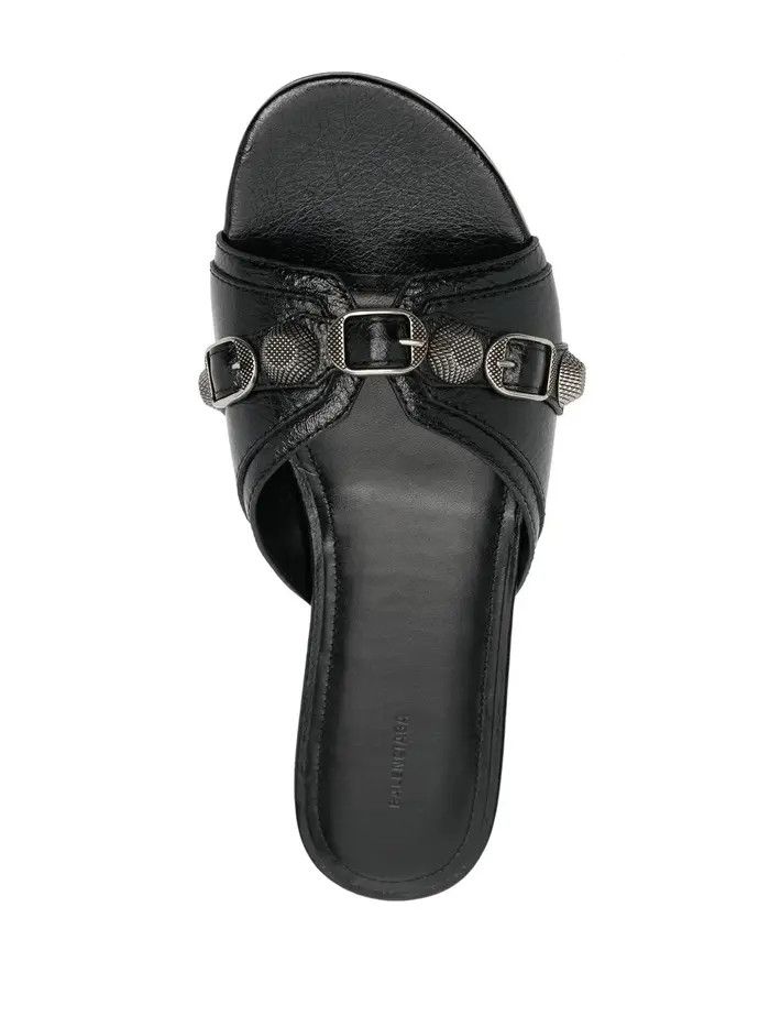 Balenciaga o1bcso1str0226 Cagole Sandals With Rhinestones In Black Size US 5 / IT 35 - 4 Thumbnail