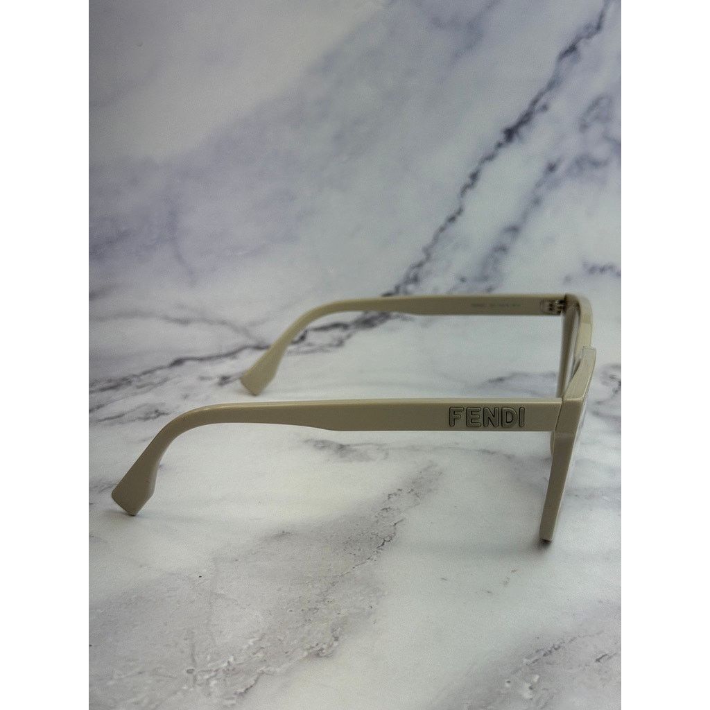Fendi NEW Fendi FE50087I Bone White Square Eyeglasses Frames Size ONE SIZE - 6 Thumbnail