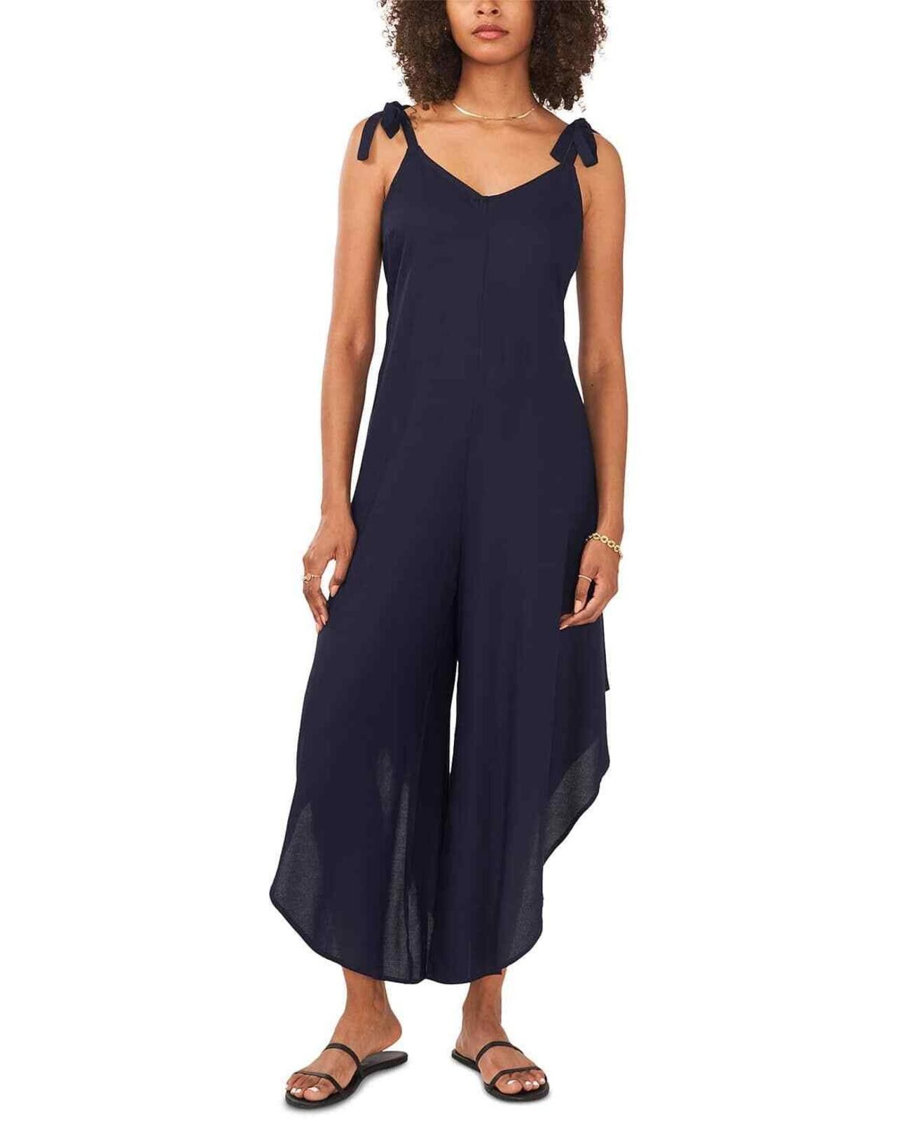 Vince Camuto Vince Camuto Women's Blue Tie-Shoulder Jumpsuit - XS - Blue Size 26" / US 2 / IT 38 - 1 Thumbnail
