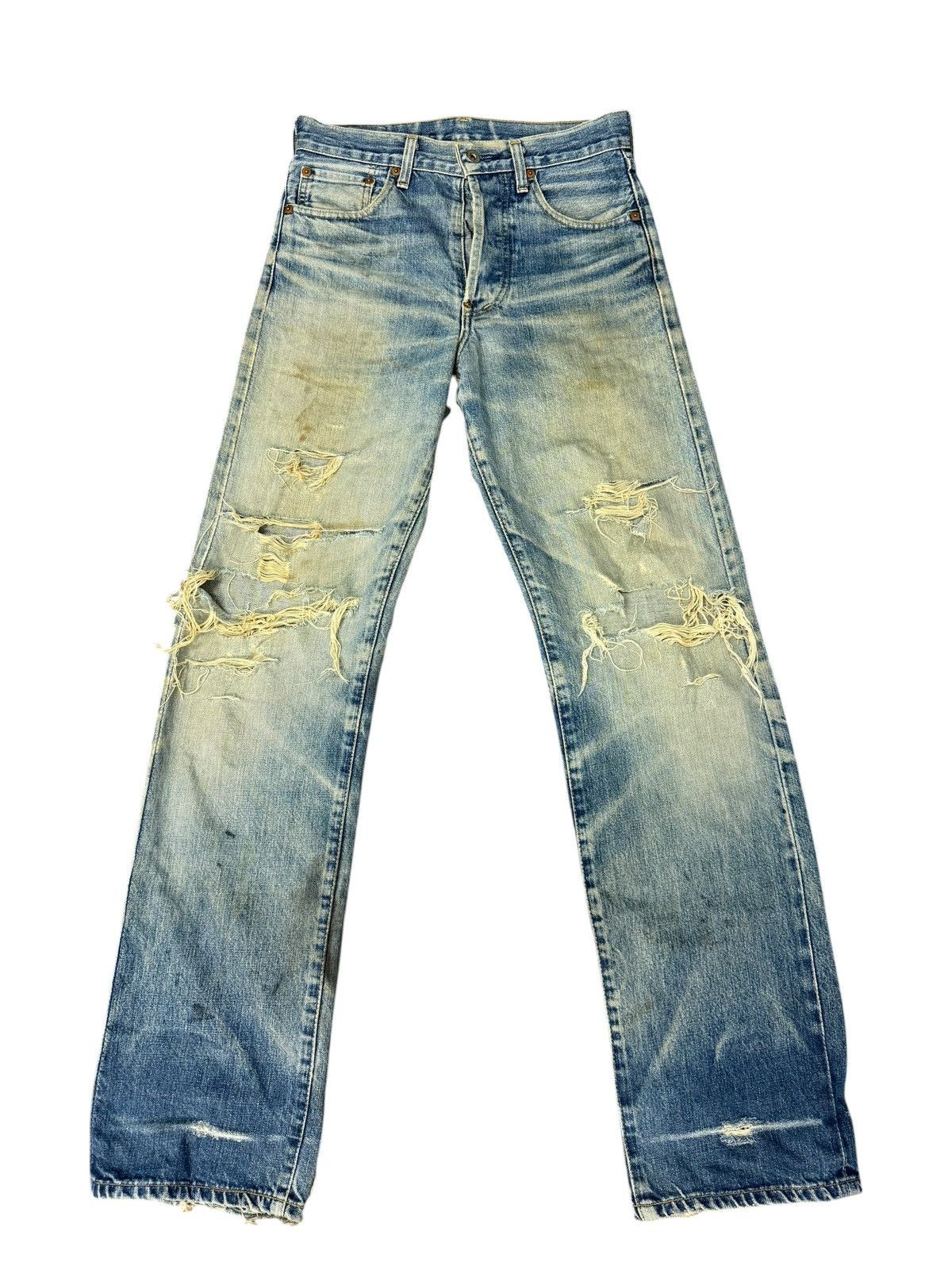 Levi's Vintage Clothing Levi’s Big E 701 LVC Japan Straight Distress Selvedge 3🟦5 Size US 29 - 1 Thumbnail
