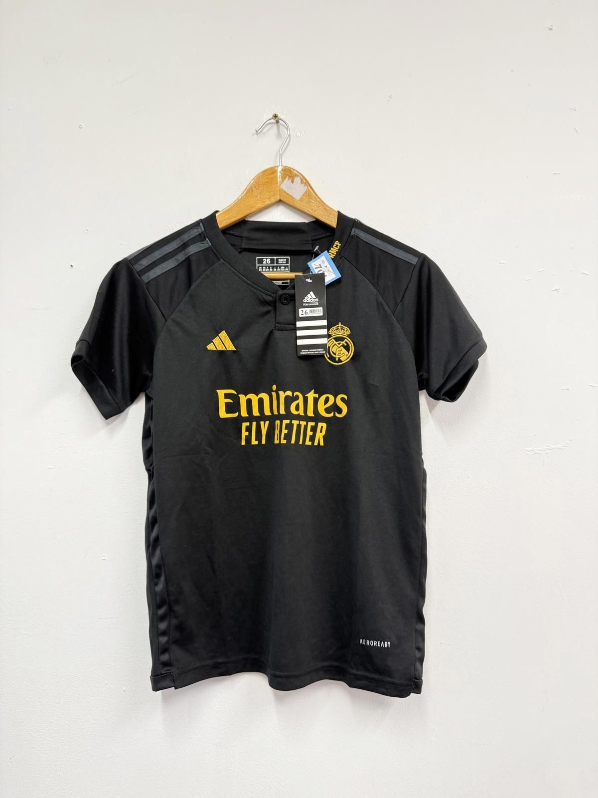 Adidas Adidas Real Madrid Black and Gold Football Jersey Size 26 Size ONE SIZE - 1 Thumbnail