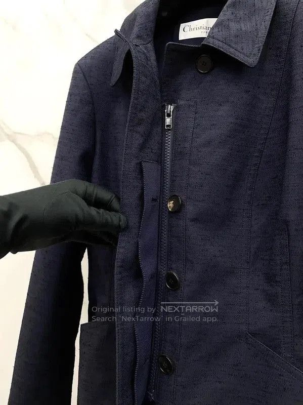 Dior Dior Women's Navy Blue Cotton Blend Jacket . Size L / US 10 / IT 46 - 4 Thumbnail