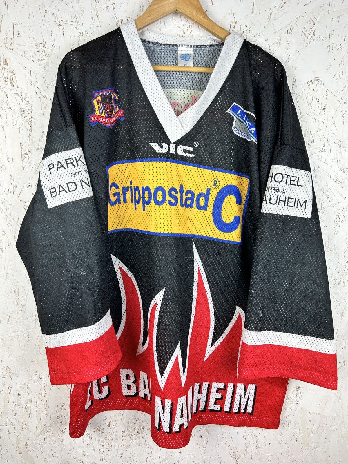NHL 90s Bad Nauheim EC 1996/97 Match Worn #11 Michel Hockey Jrsy Size US XL / EU 56 / 4 - 1 Thumbnail