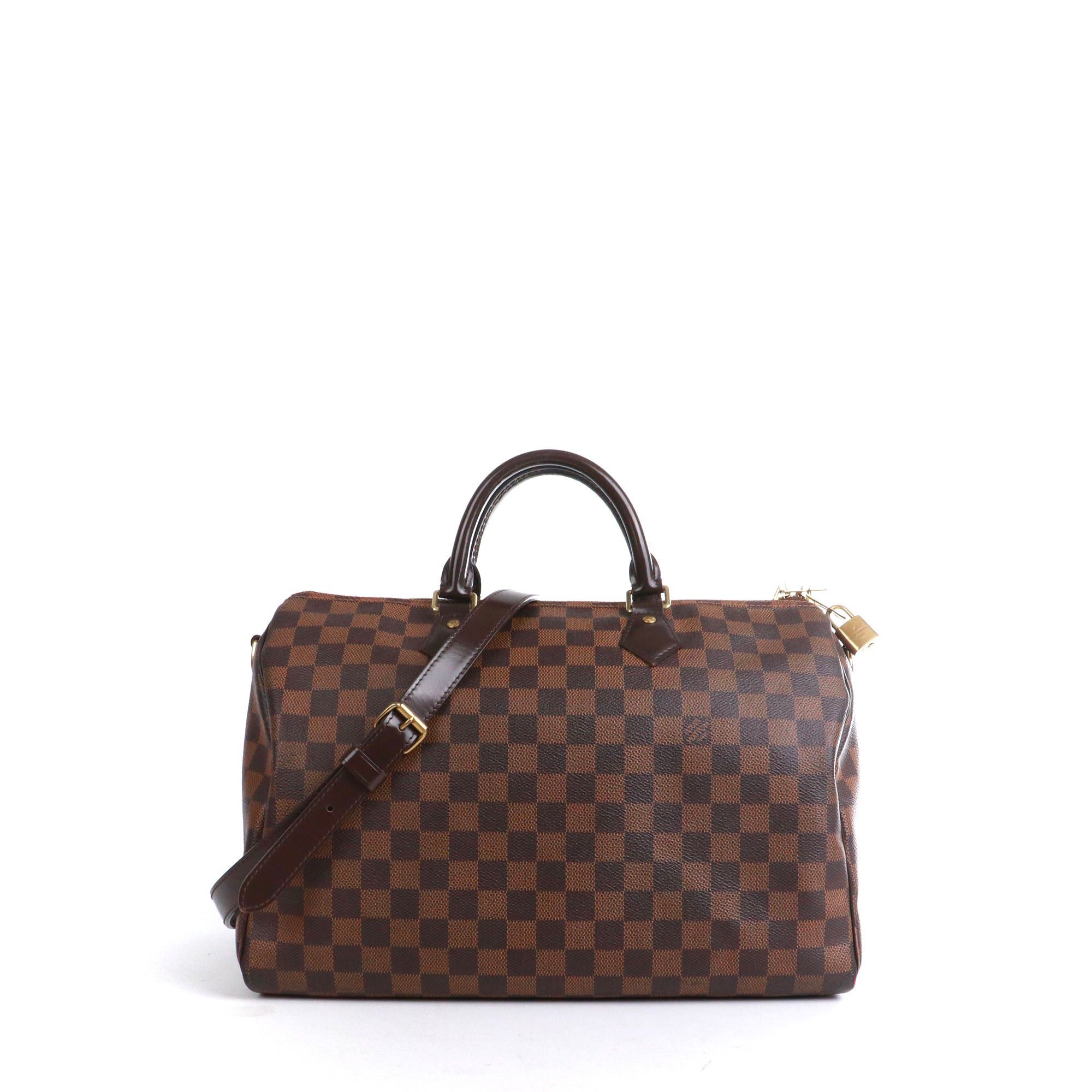 Louis Vuitton LOUIS VUITTON - Louis Vuitton Speedy 35 shoulder bag in Damier Ébène canvas Size ONE SIZE - 1 Thumbnail