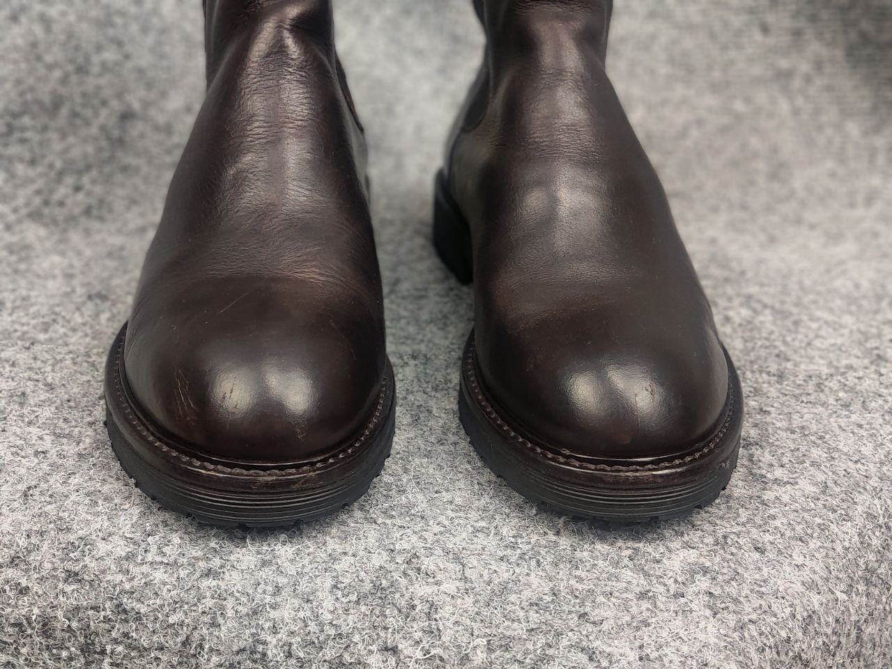 Le Grande Bleu (L.G.B.) St. Moritz Design leather fur chelsea Ankle Pull On Boots Size US 10 / IT 40 - 9 Thumbnail