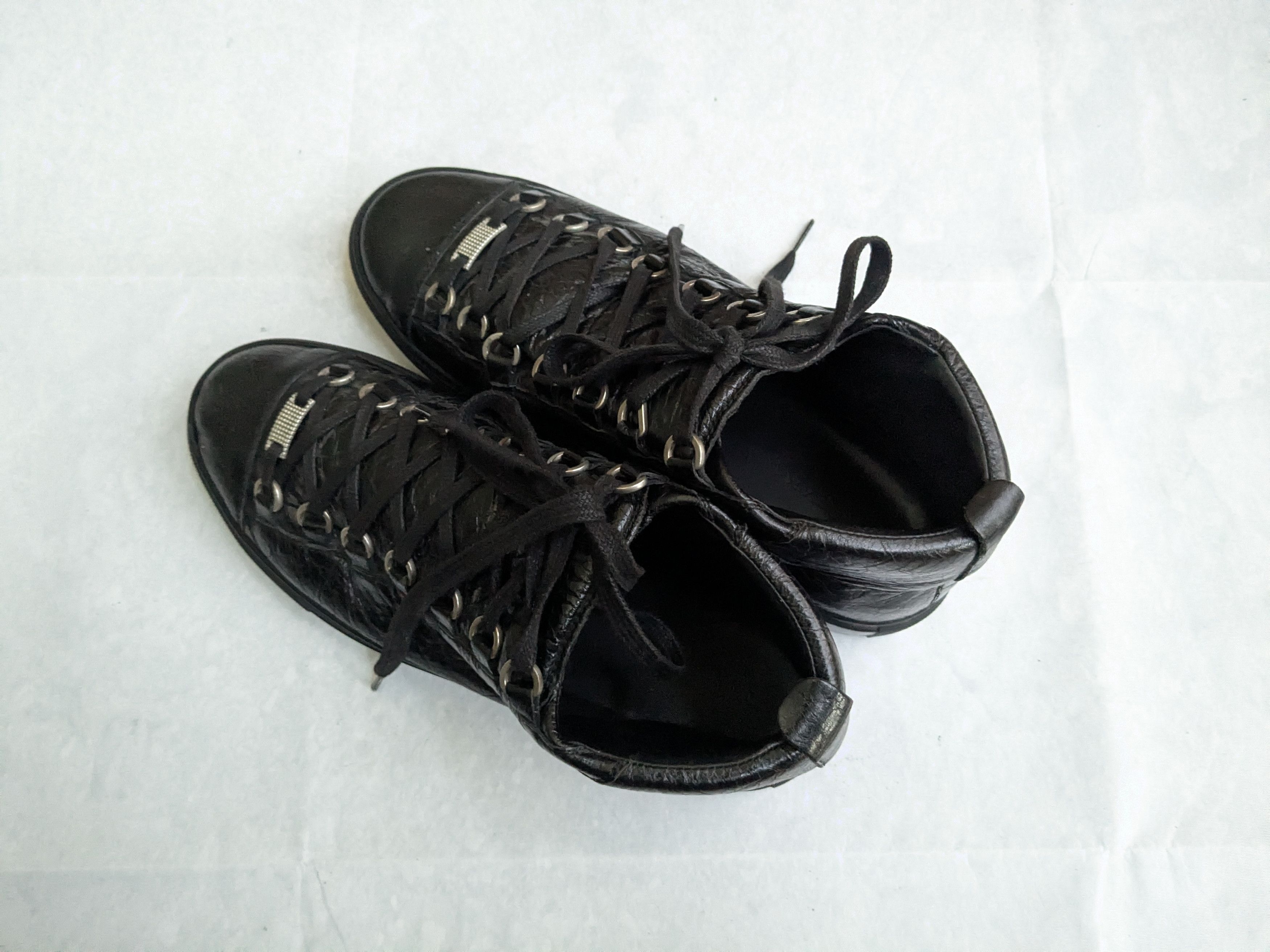 Balenciaga Balenciaga Arena Black 9 High Tops Leather Sneakers Size US 9 / EU 42 - 13 Thumbnail