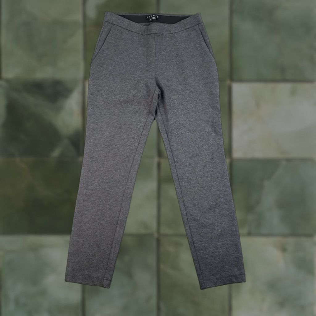 Theory Theory Pants Womens Size 0 Gray Ankle Straight Pant Office Casual Comfort Stretch Z Size 27" / US 4 / IT 40 - 1 Thumbnail