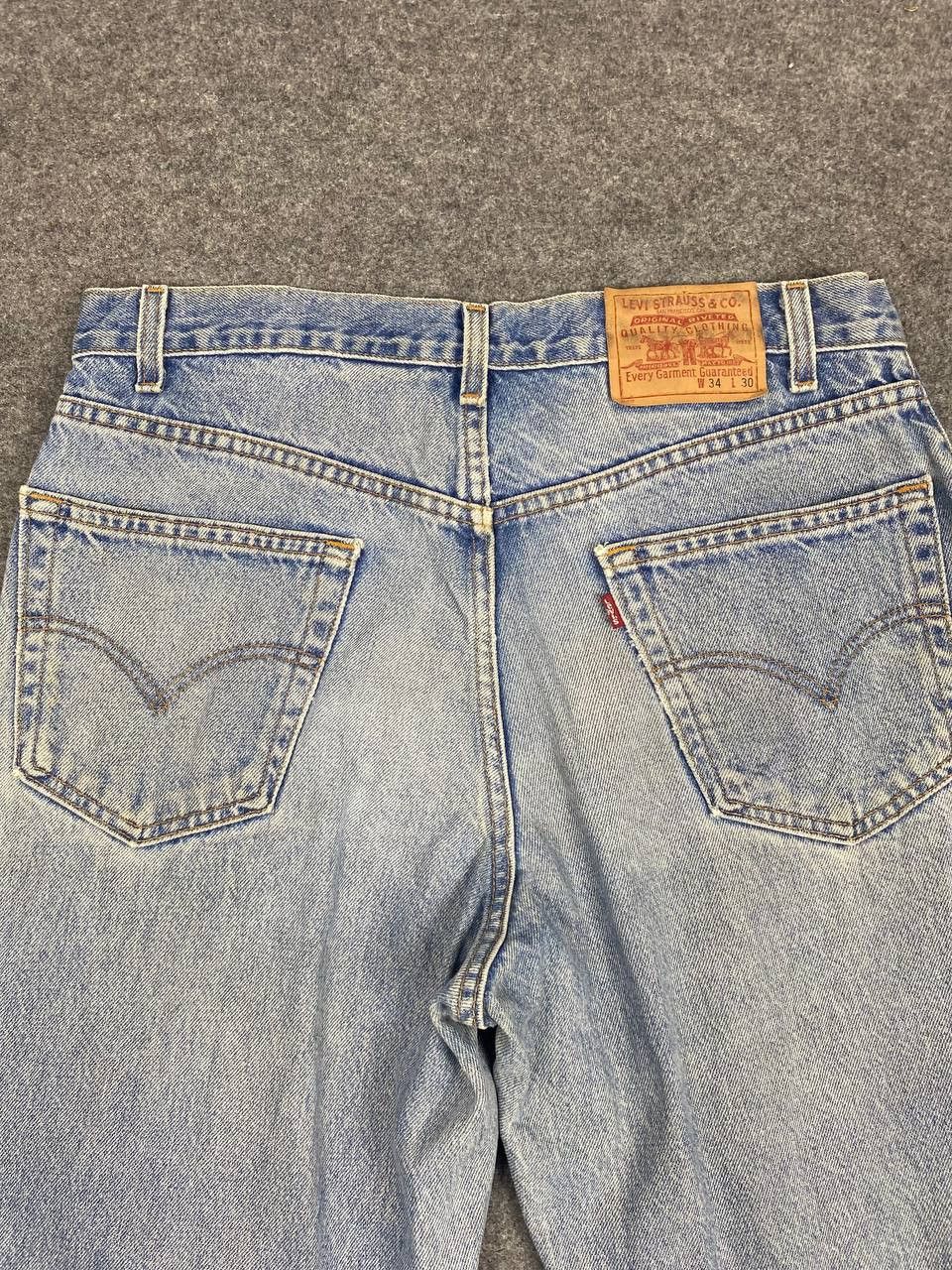 Levi's vintage levis relaxed straight leg nice design Size US 35 - 3 Thumbnail