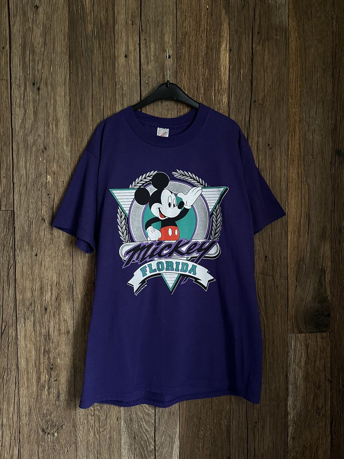 Cartoon Network × Disney × Vintage Vintage 90s Mickey Mouse Florida T-Shirt Size US L / EU 52-54 / 3 - 1 Thumbnail