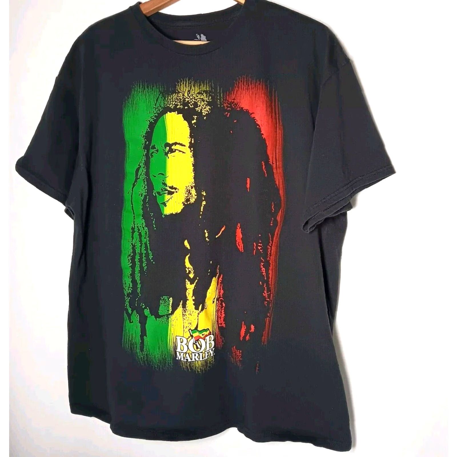 Vintage VINTAGE Bob Marley Shirt Zion Rootswear T-Shirt XL Black Crew Neck Short Sleeve Reggae Music Rasta Rastafari 1980s Mens Size US XL / EU 56 / 4 - 2 Thumbnail