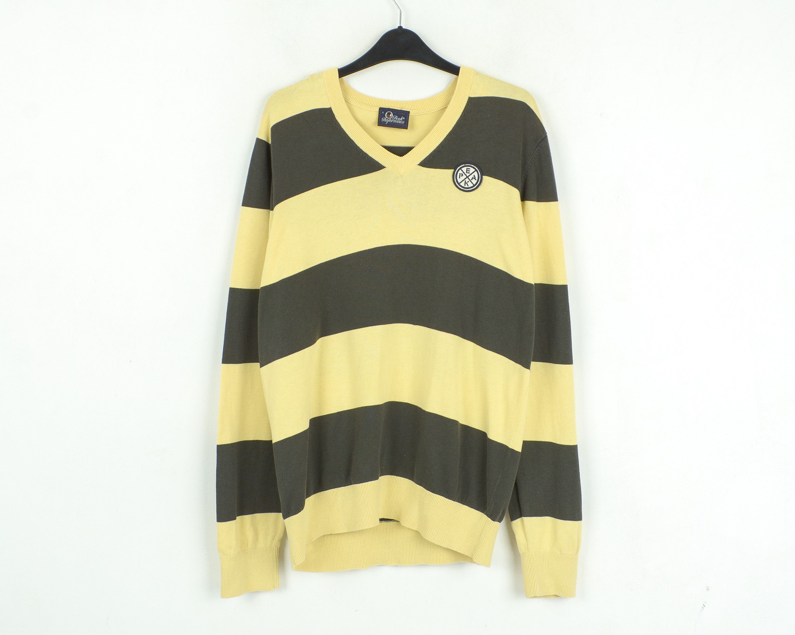 Peak Performance Charlie St Jumper L Pullover Sweater Striped Cotton V Neck Size US L / EU 52-54 / 3 - 1 Thumbnail