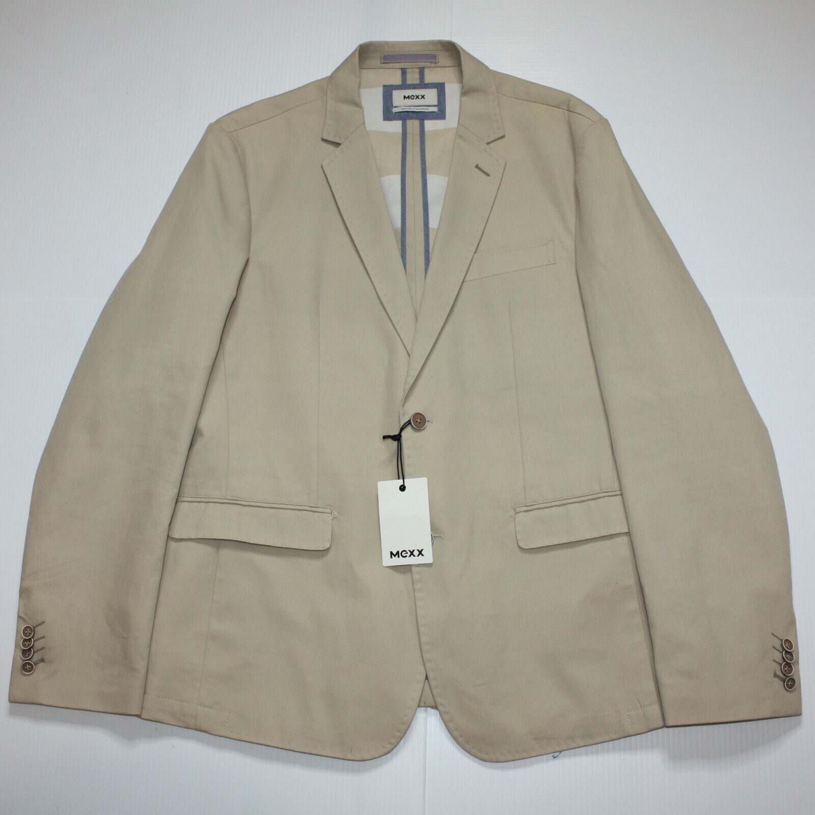 Mexx Light Beige Color Sport Coat Blazer Jacket size US 44 NWT Size 44R - 1 Thumbnail