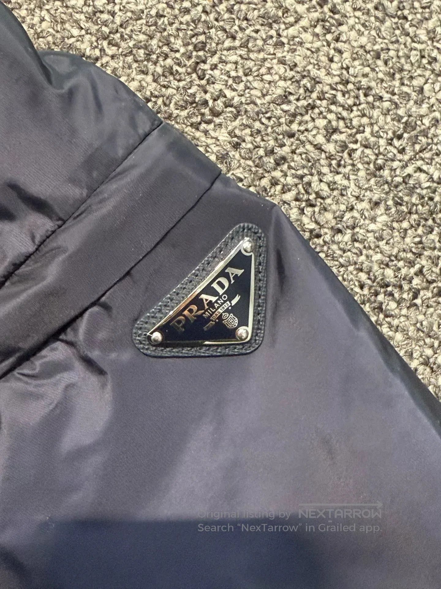 Prada Prada Dark Blue Triangle Logo Jacket. Size US S / EU 44-46 / 1 - 2 Thumbnail