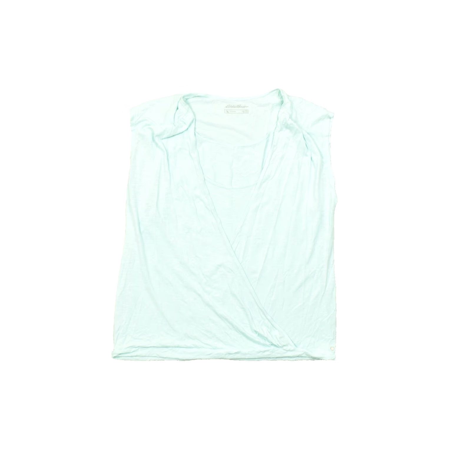 Eddie Bauer Eddie Bauer Women 2XL Outdoor Blue Surplice Wrap Sleeveless Knit Top Cotton Top Size XXL / US 16-18 / IT 52-54 - 2 Thumbnail