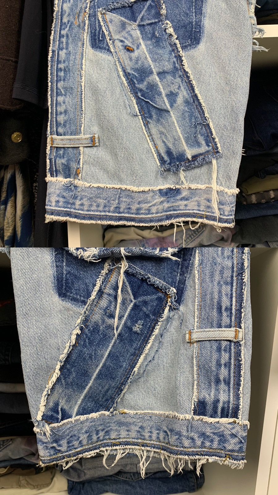 Levi's Women's Custom Patchwork Jeans with Levi's 501 Denim Panels Size 30" / US 8 / IT 44 - 14 Thumbnail