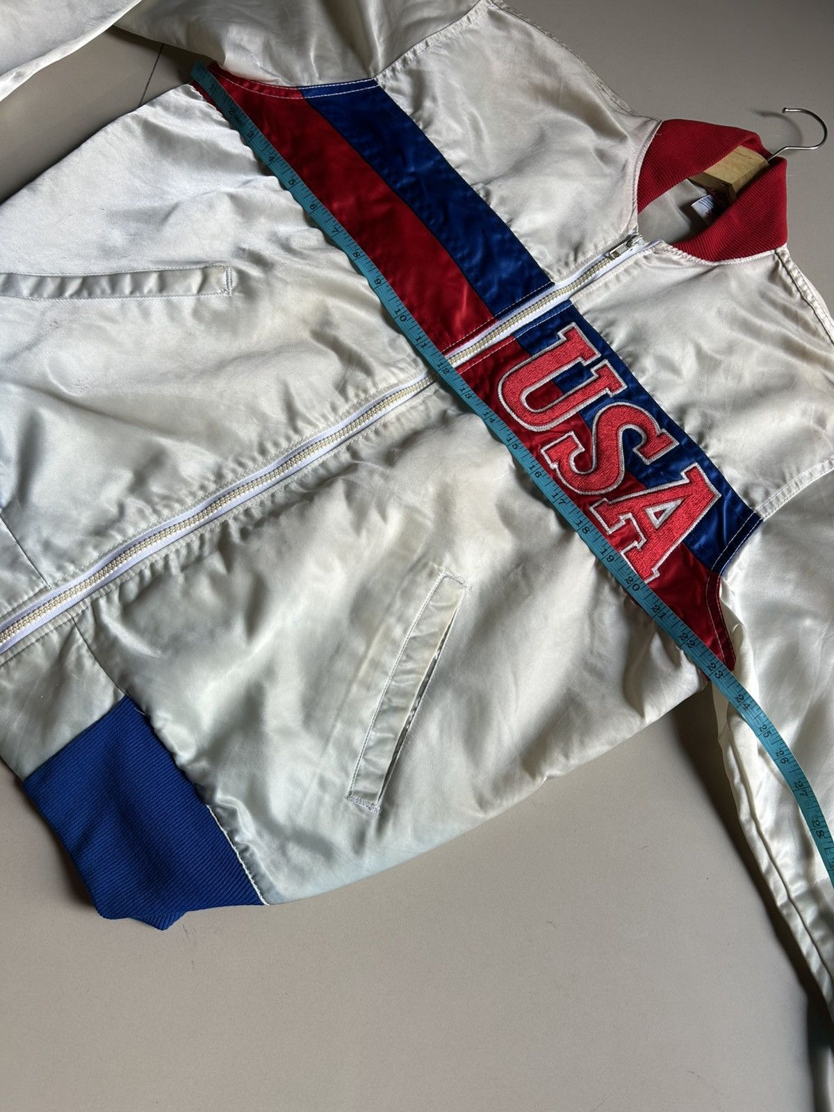 Starter 80’s STARTER Olympic USA Team Nylon Stadium Varsity Jacket Size US L / EU 52-54 / 3 - 17 Thumbnail