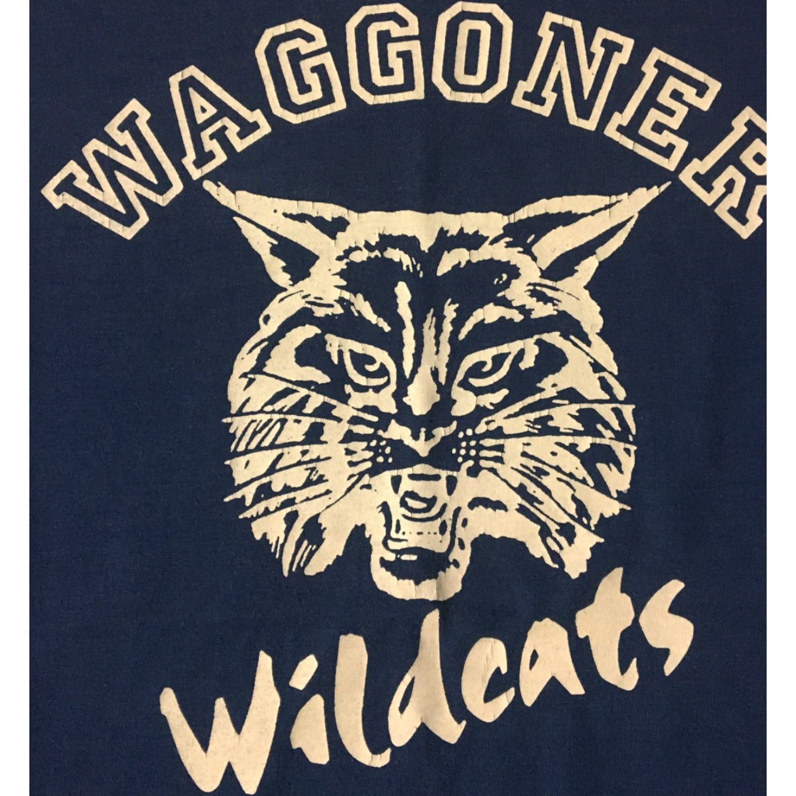 Jerzees VINTAGE 90s Waggoner Wildcats Faded Shirt M Single Stitch USA Track School PE Grunge Size US M / EU 48-50 / 2 - 2 Thumbnail