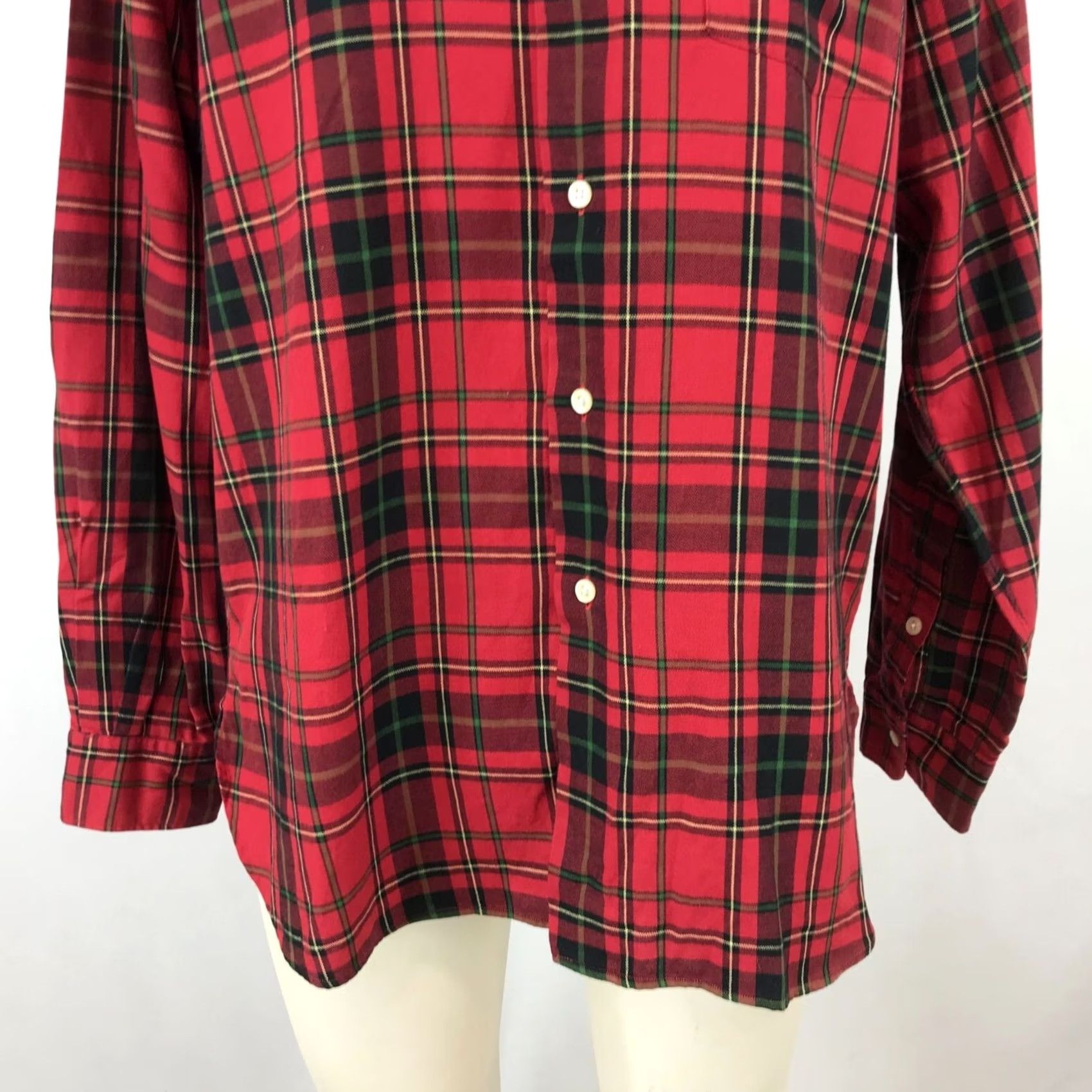 Ralph Lauren RALPH LAUREN Mens Medium RED PLAID LONG SLEEVE COLLARED BUTTON SHIRT W/POCKET Size US M / EU 48-50 / 2 - 3 Thumbnail
