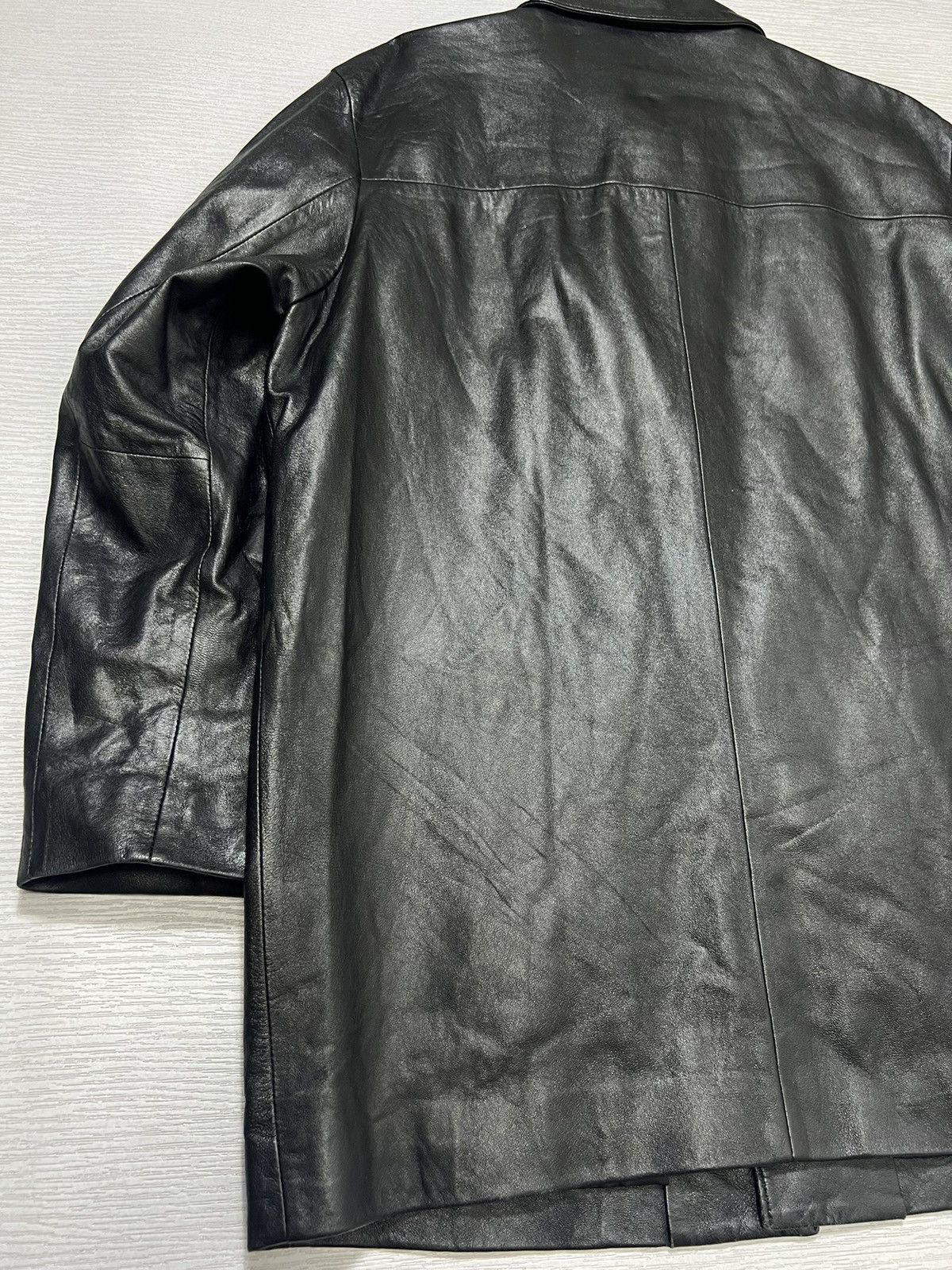 Balenciaga Balenciaga - Vintage - 1997 - Button Up Leather Coat Size US L / EU 52-54 / 3 - 16 Thumbnail