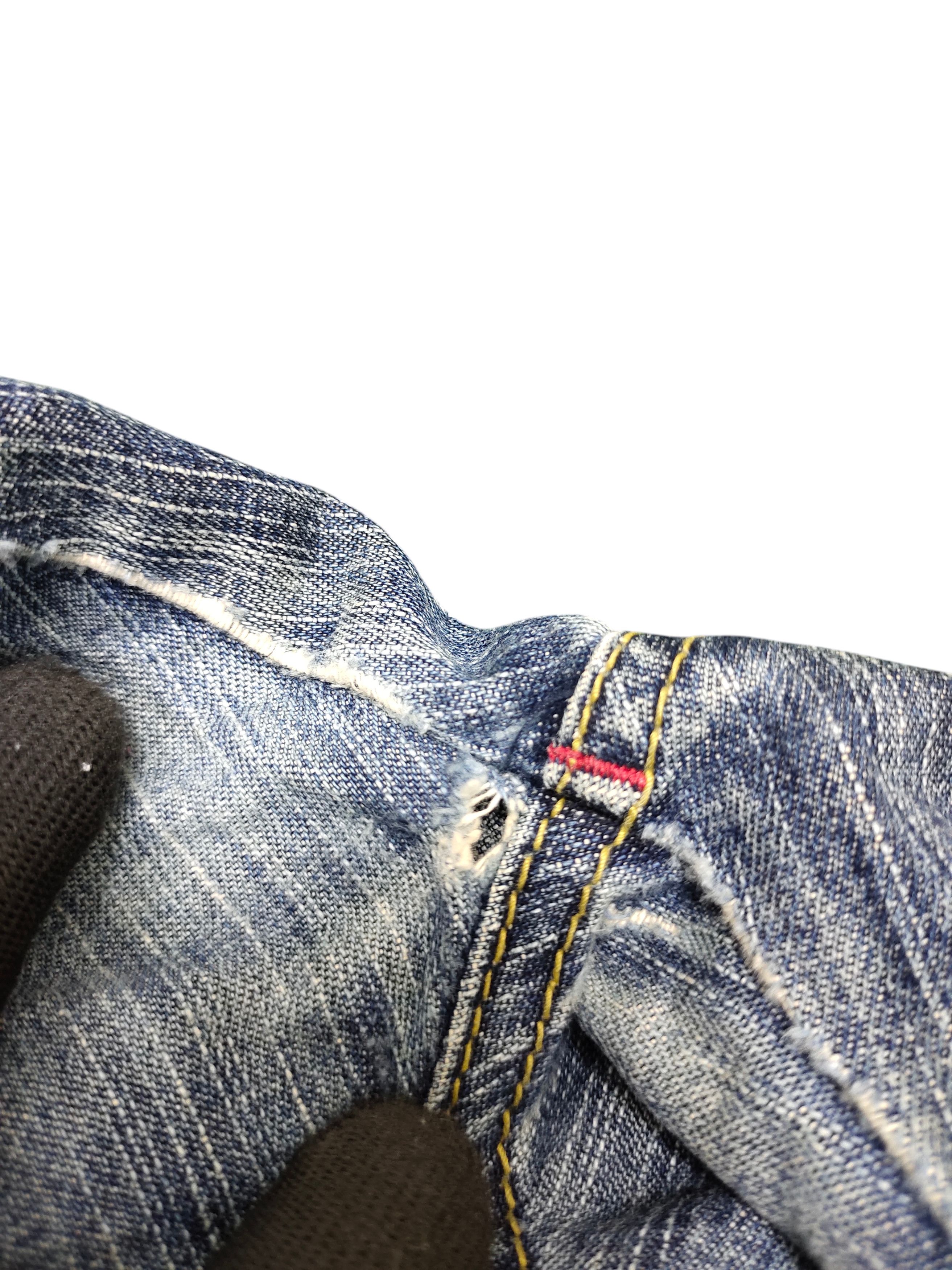 Hysteric Glamour Japanese Brand Tip Top Back Pocket Clawmark Faded Jeans Size US 31 - 13 Thumbnail