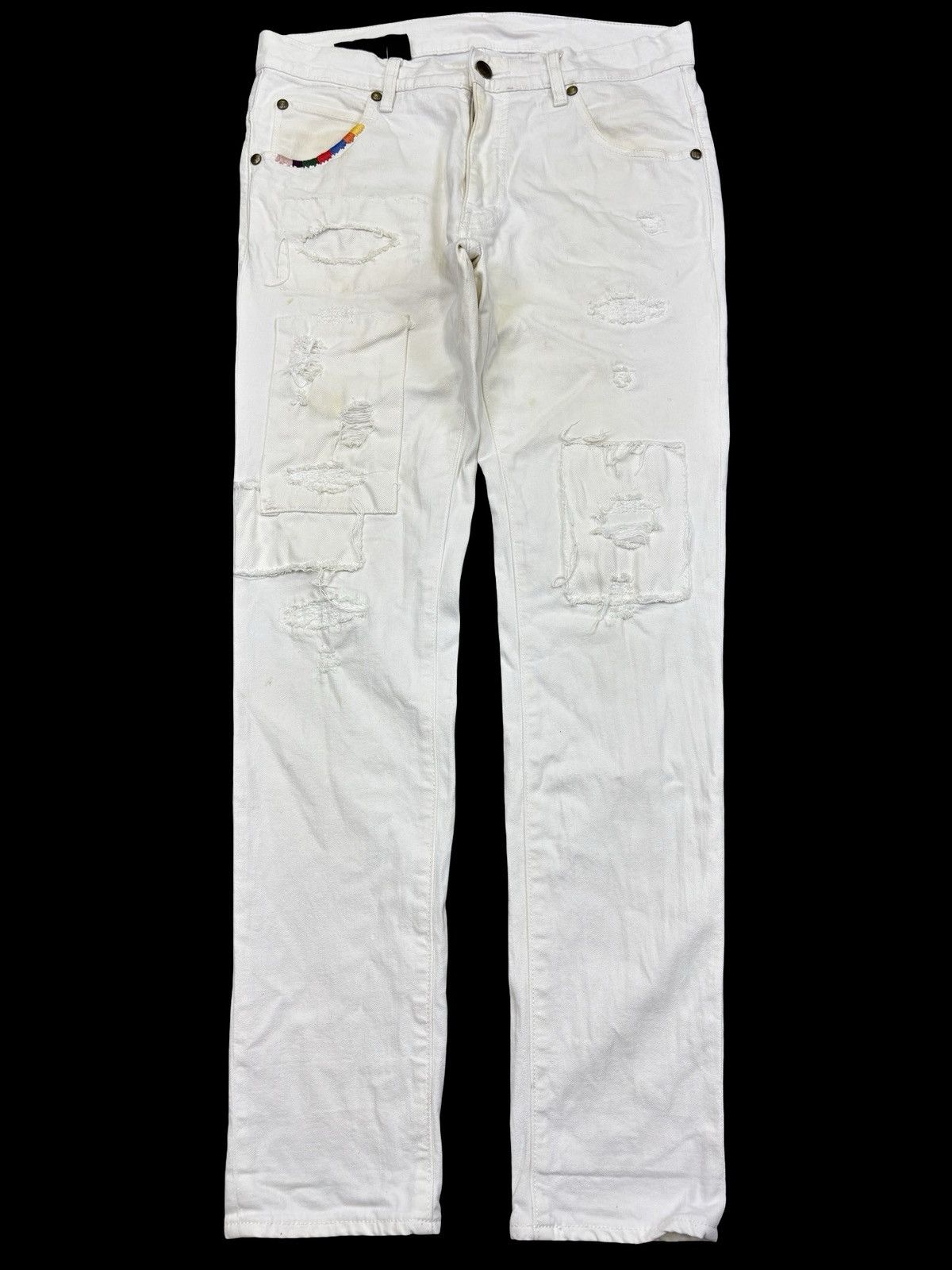 Other 💥Designer Patchwork💥1piu1uguale3 Skinny Patchwork Denim F914 Size US 32 / EU 48 - 1 Thumbnail