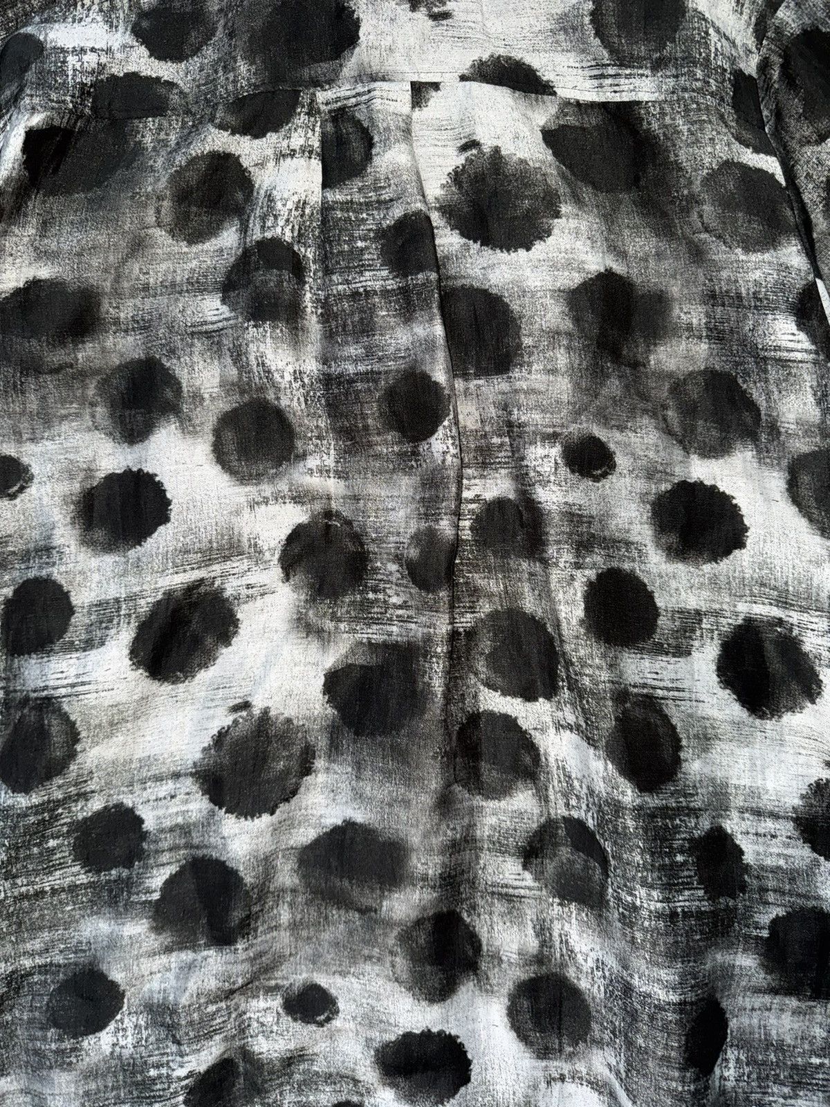 Designer Elli linen blend avant garde polka dot mini dress tunic Size L / US 10 / IT 46 - 3 Thumbnail