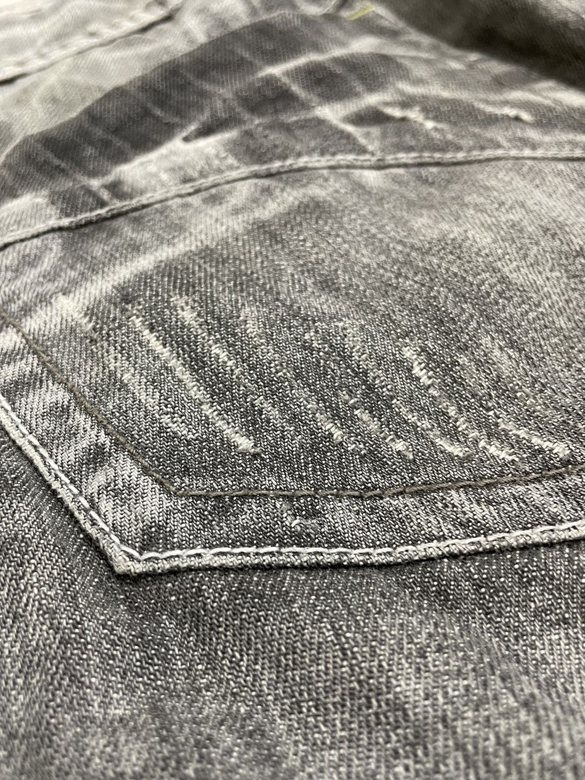Japanese Brand TR2 Grey Bleach Whisker Semantic Design Denim Size US 30 / EU 46 - 21 Thumbnail