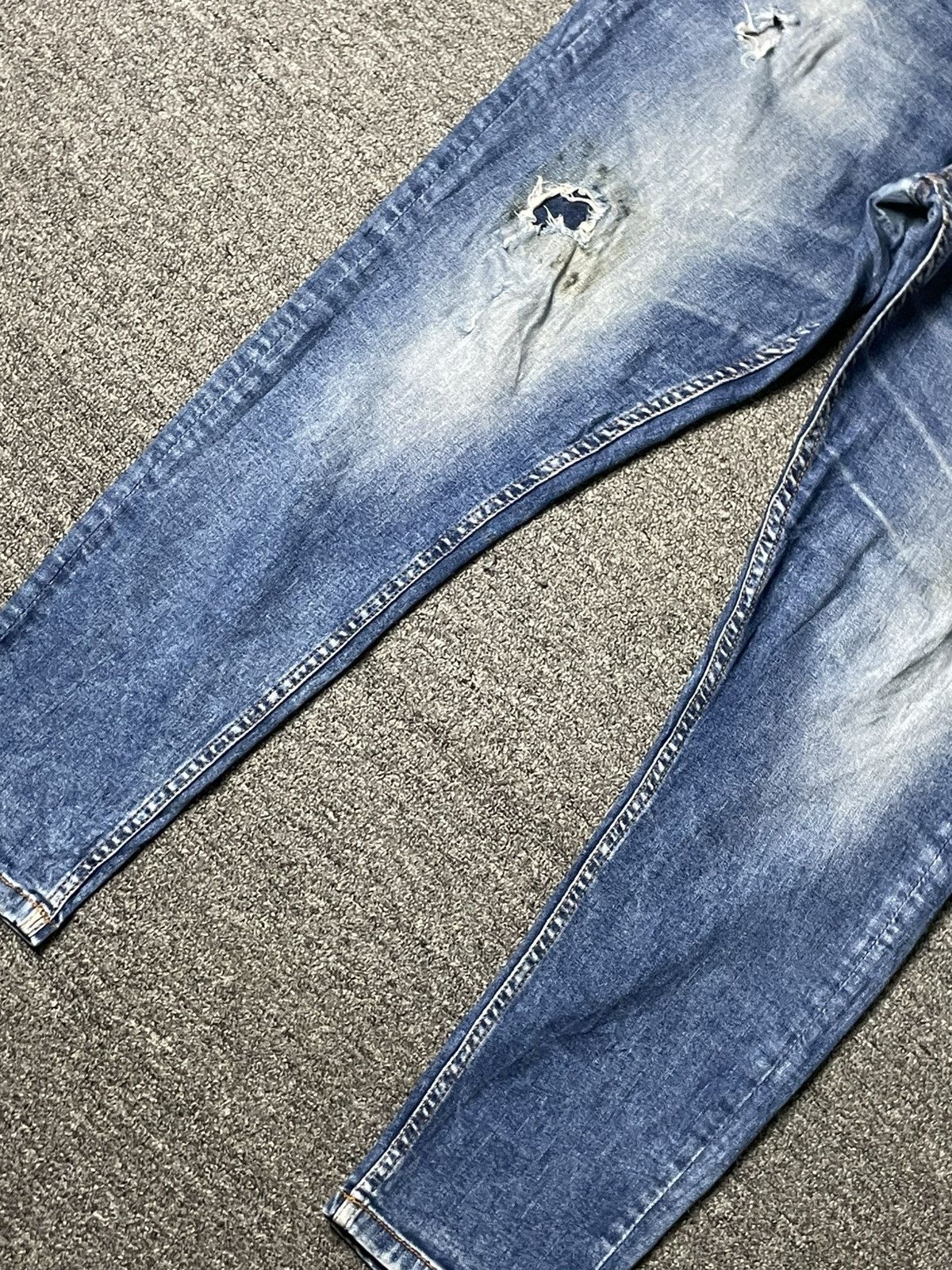 Designer × Vintage × Zara Vintage ZARA Men’s Ripped Jeans (91) Size US 33 - 2 Thumbnail