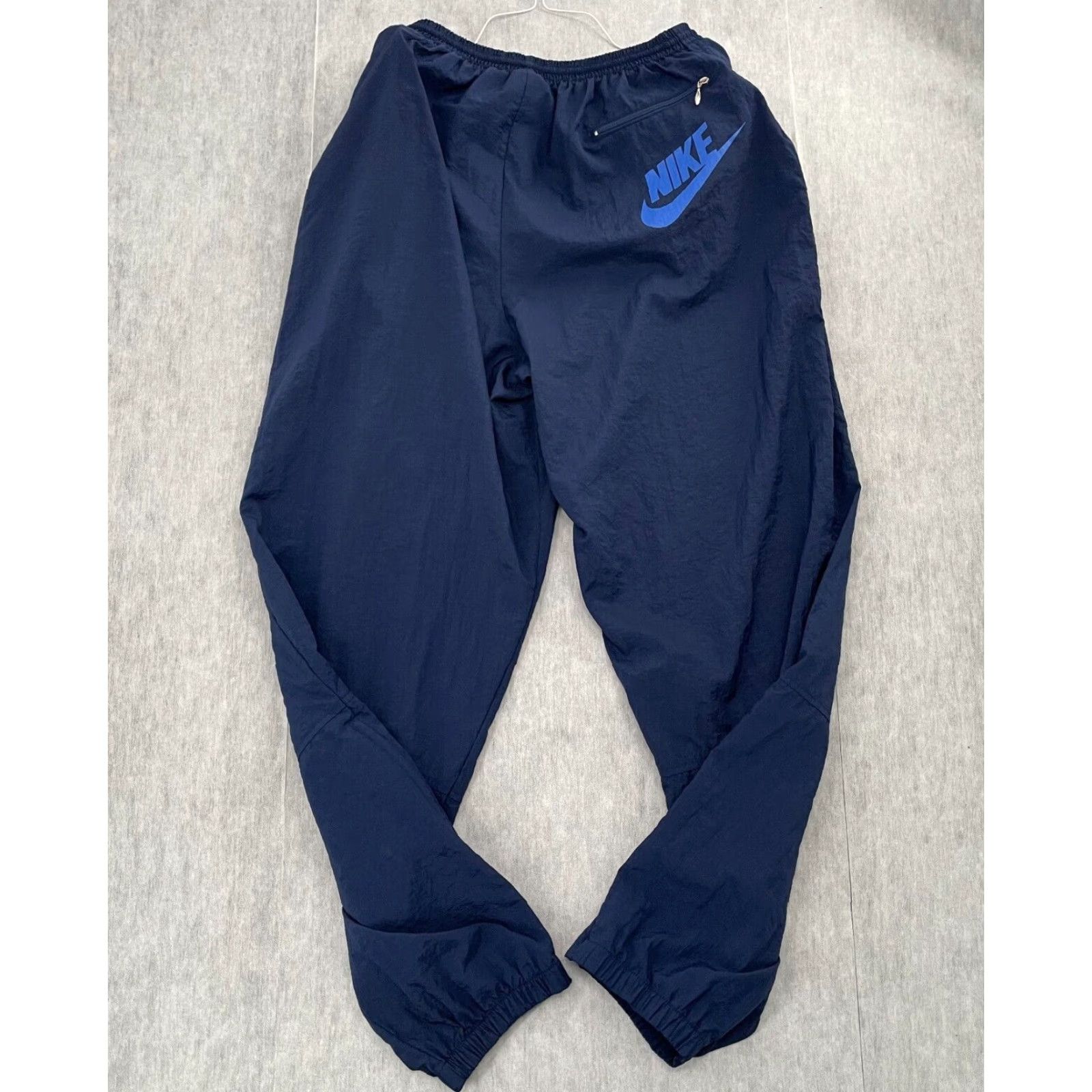 Nike VINTAGE Nike Pants Adult Large Blue Drawstring Pockets Swoosh Mens L Track Style Athletic Size US 36 / EU 52 - 2 Thumbnail