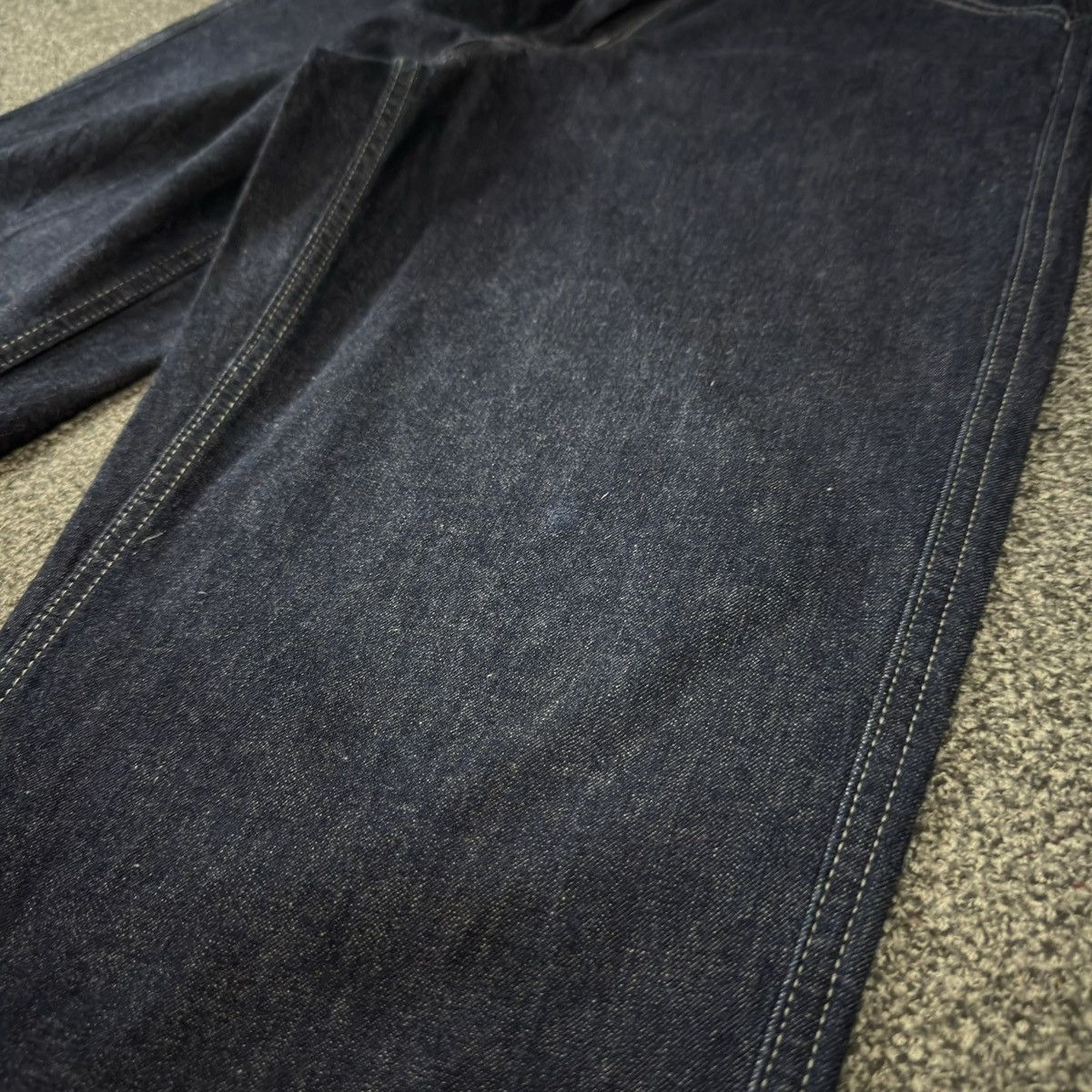 Undercover × Uniqlo 🔥🇯🇵 Japanese Baggy Raw Denim Uniqlo Indigo Jeans Y2K Style Size US 31 - 5 Thumbnail