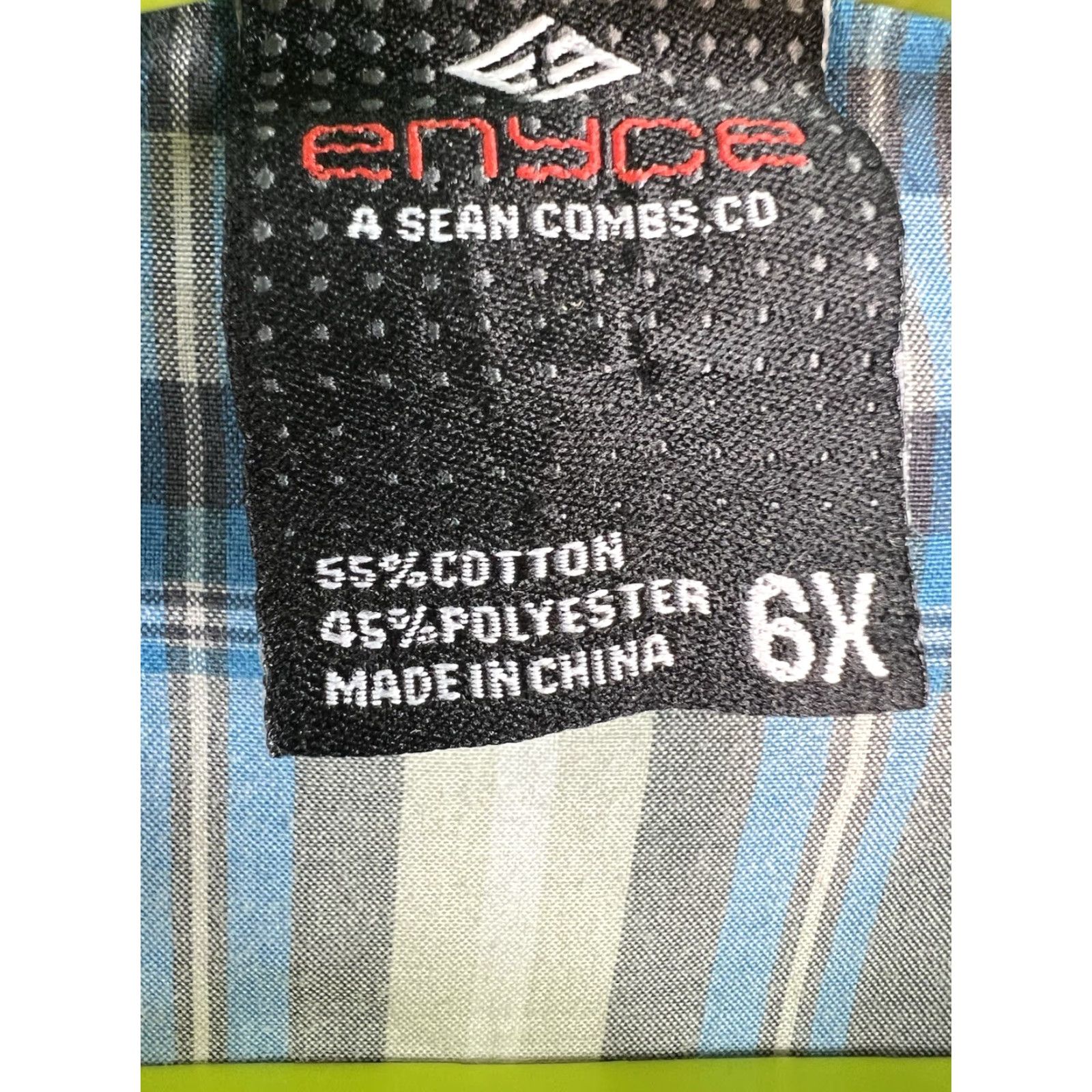Enyce enyce Shirt Mens 6X Blue Cotton Button-Up Casual Big & Tall Classic Mens Size US XXL / EU 58 / 5 - 6 Thumbnail