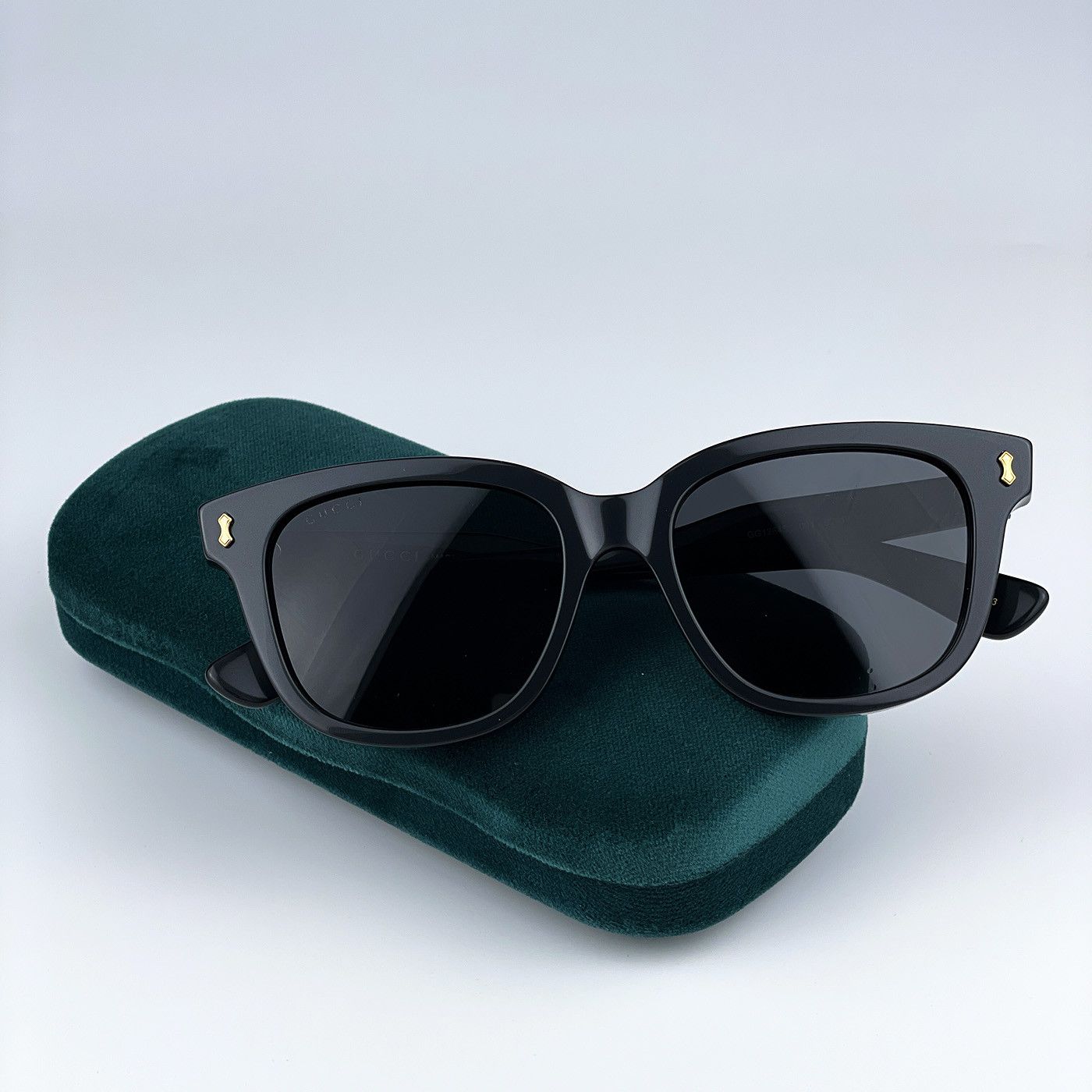 NEW Gucci GG1264S 001 Black Grey Square Men Sunglasses display picture 1