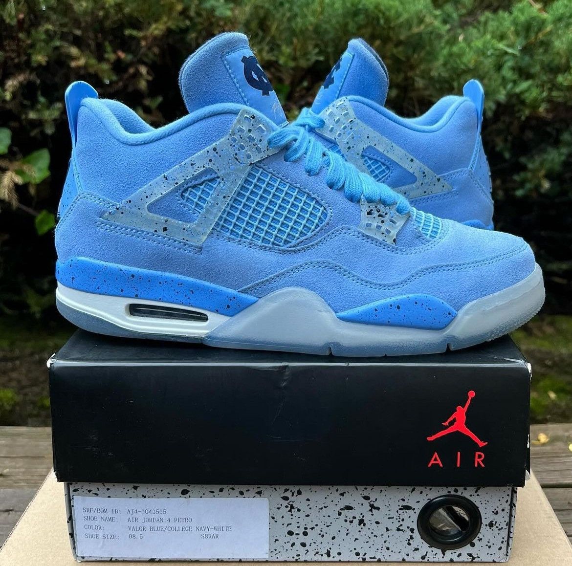 Other Air Jordan 4 Retro UNC Basketball PE Sample Grailed