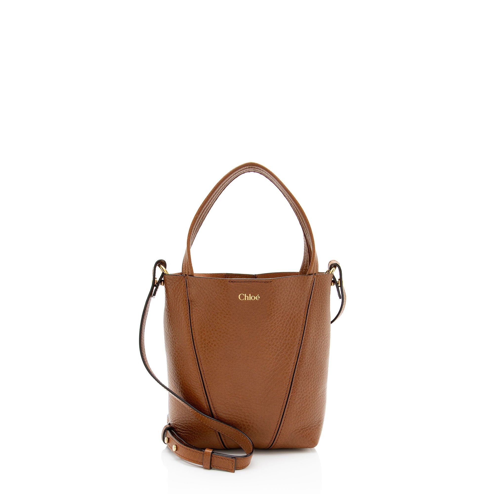 Chloe Chloe Grained Calfskin Spin Small Tote Size ONE SIZE - 1 Thumbnail
