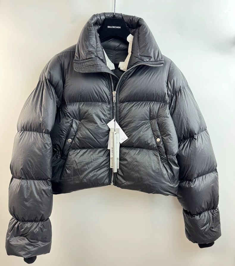 Rick Owens Rick Owens size 6 Black down jacket with small collar jacke Size US XS / EU 42 / 0 - 1 Thumbnail