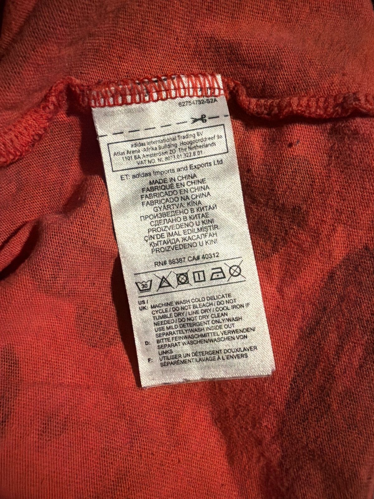 Adidas × Bape BAPE x Adidas adicolor T-Shirt 'Raw Red’ Fall/Winter 2018 Size US M / EU 48-50 / 2 - 7 Thumbnail