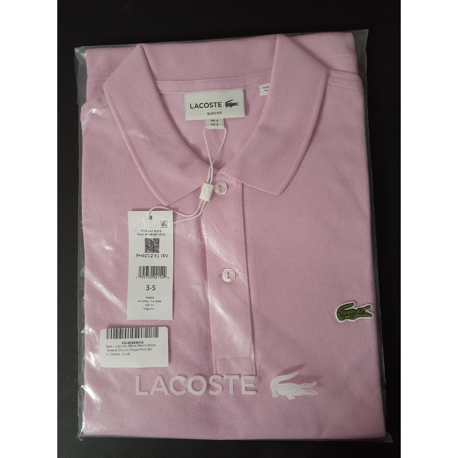 Lacoste Lacoste Mens Men's Short Sleeve Classic Pique Polo Shirt S Size US S / EU 44-46 / 1 - 2 Thumbnail