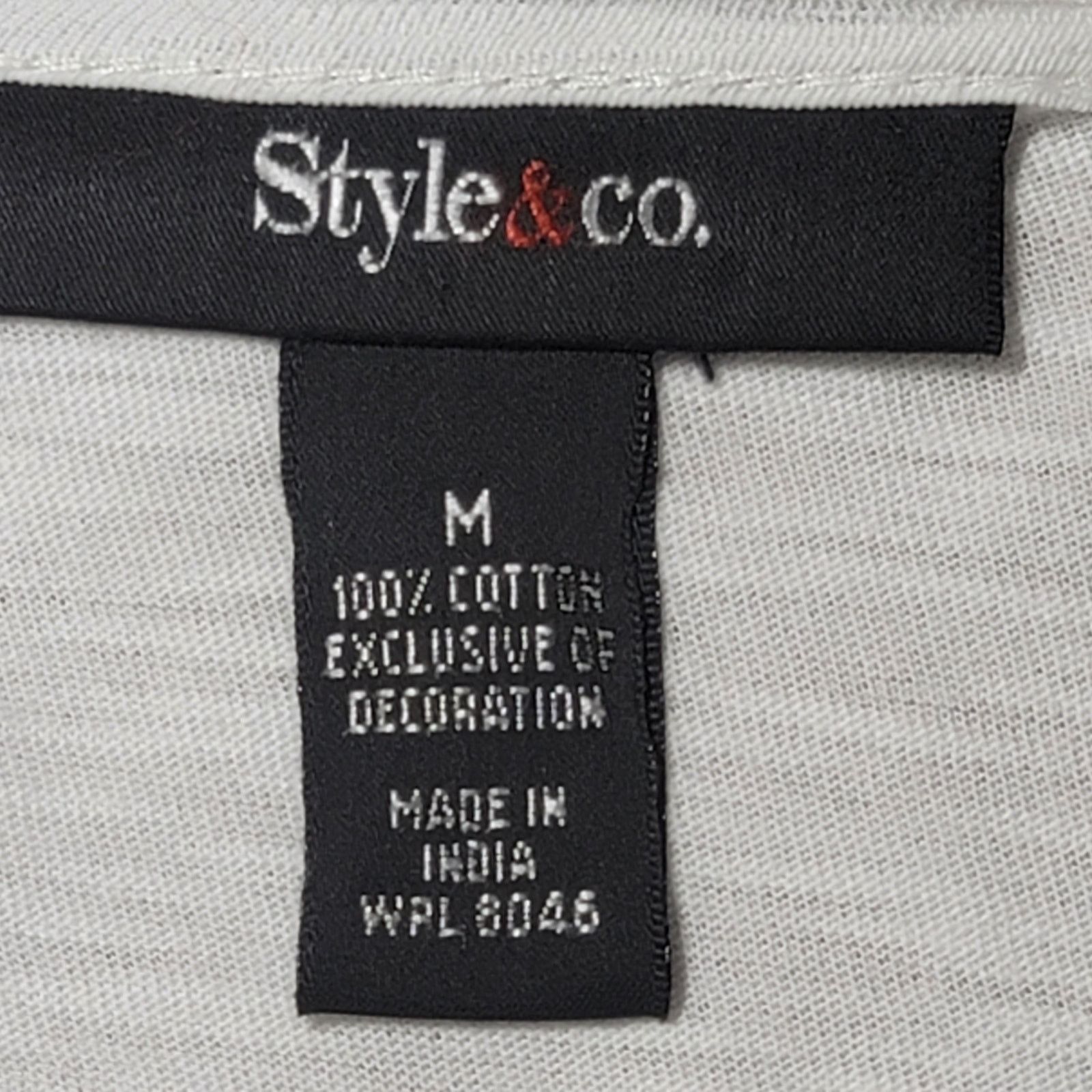 Other Style & Co White Slub Knit Lace Up Tie Front Bodice Medium Size M / US 6-8 / IT 42-44 - 7 Thumbnail