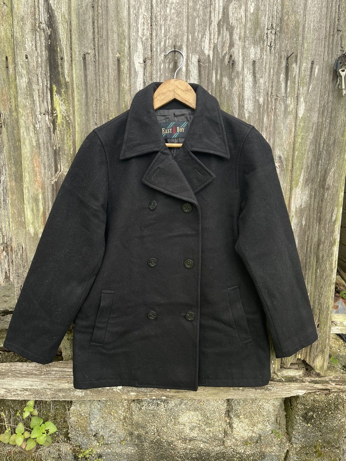 Designer East Boy Classic Wool Peacoat — Black (Fits M-L) Size US M / EU 48-50 / 2 - 1 Thumbnail