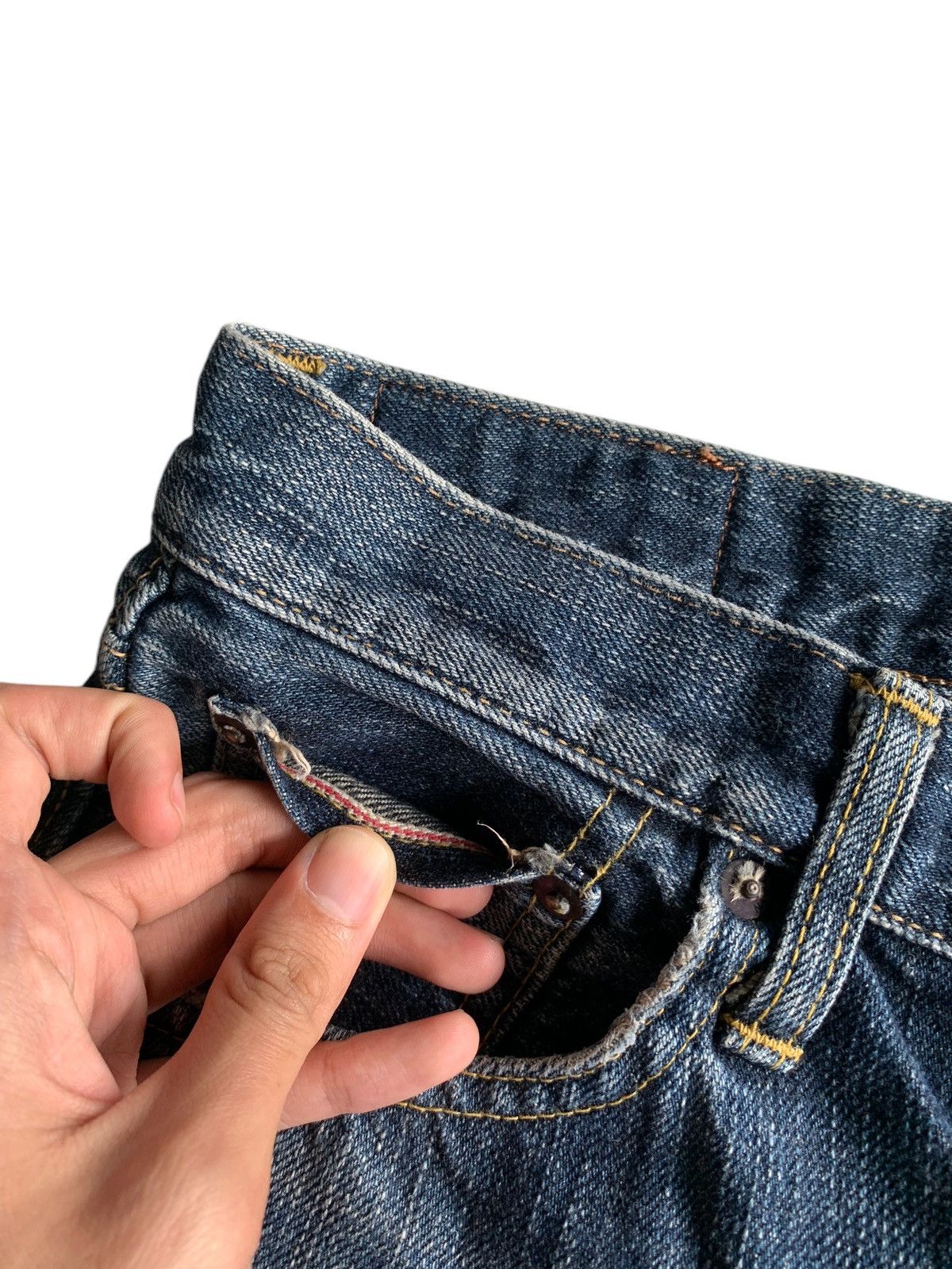 Kapital EDWIN 505ZX SELVEDGE FADED&RUSTY DISTRESSED DENIM Size US 28 / EU 44 - 9 Thumbnail