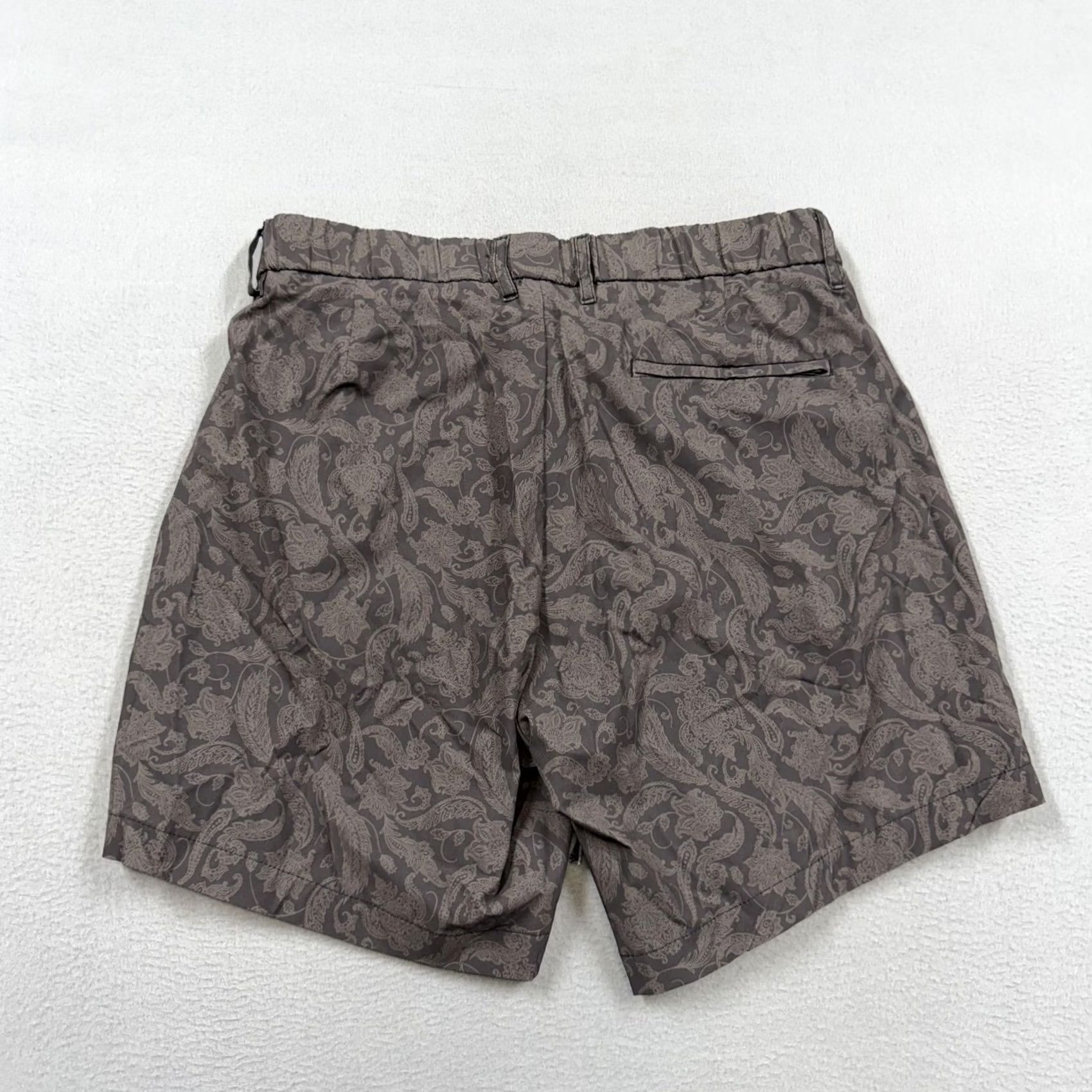 Robert Graham Robert Graham Shorts Mens 34 Gray Paisley Chino Drawstring 7 Inseam Casual Size US 34 / EU 50 - 3 Thumbnail