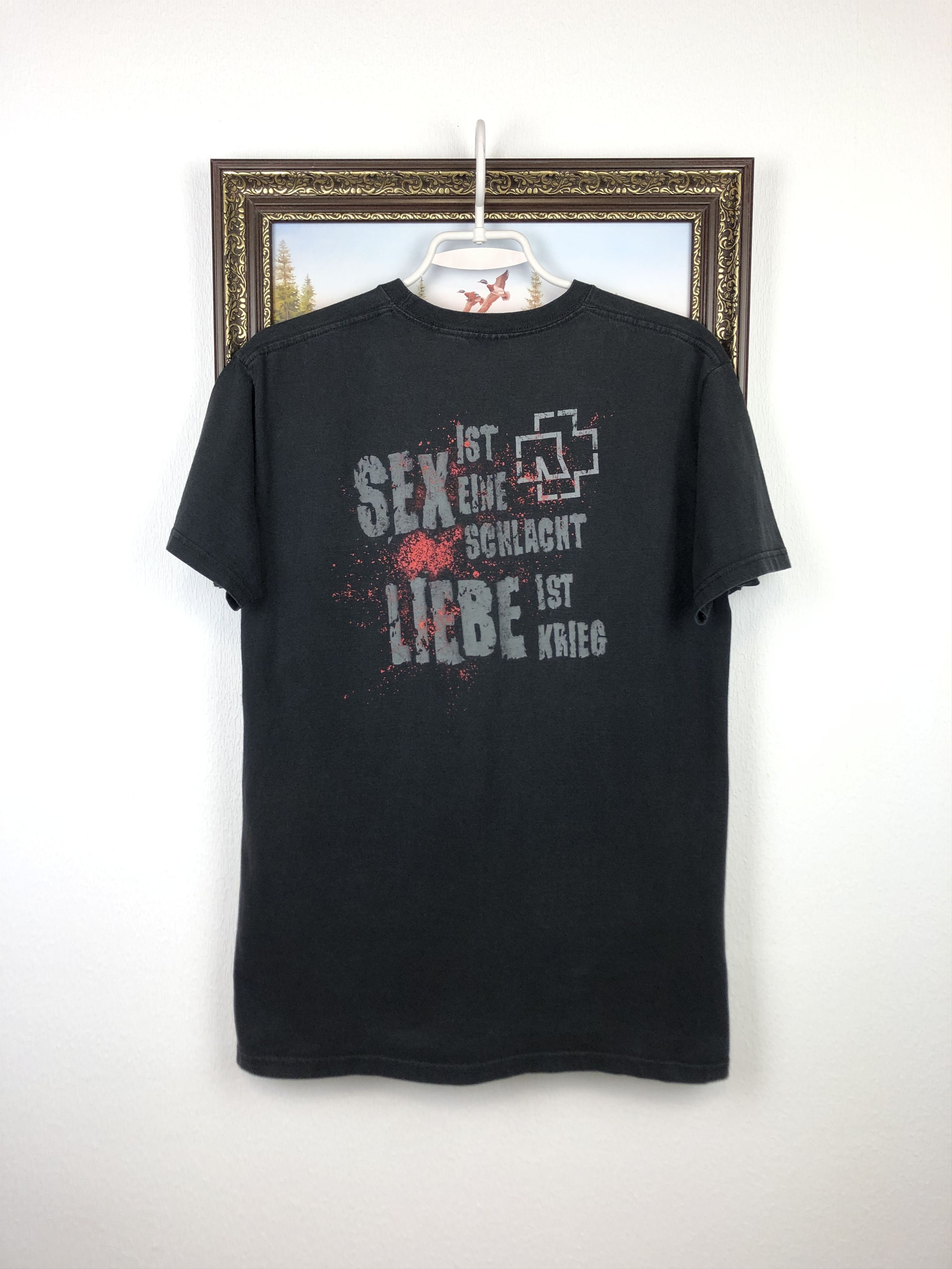 Band Tees Vintage Rammstein Band Shirt Over Print Tee Sex Liebe Black Size US M / EU 48-50 / 2 - 8 Thumbnail