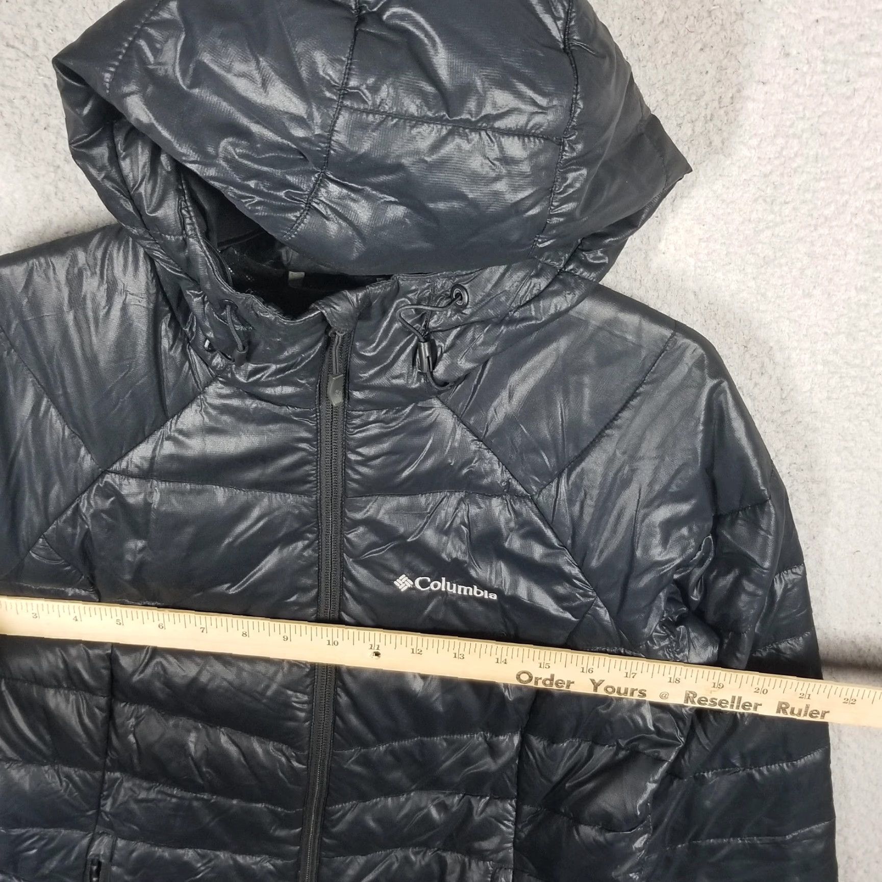 Vintage Columbia TurboDown 650TD Omni-Heat Parka Womens Small Black Hooded Puffer Coat Size S / US 4 / IT 40 - 7 Thumbnail