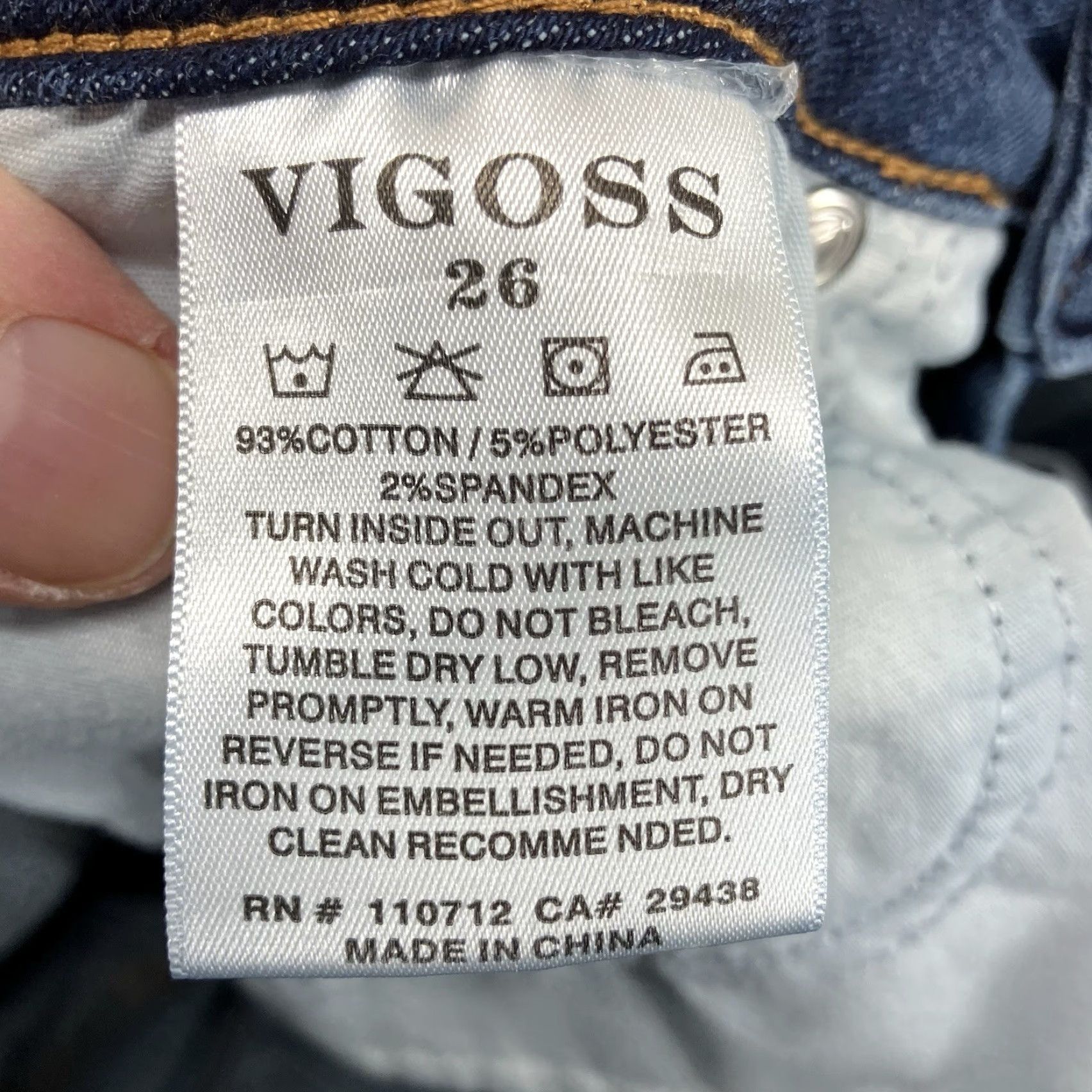 Vintage VIGOSS Jagger Skinny Jeans Distressed Stretch Women’s 28x27 Jeans Size 26" / US 2 / IT 38 - 4 Thumbnail