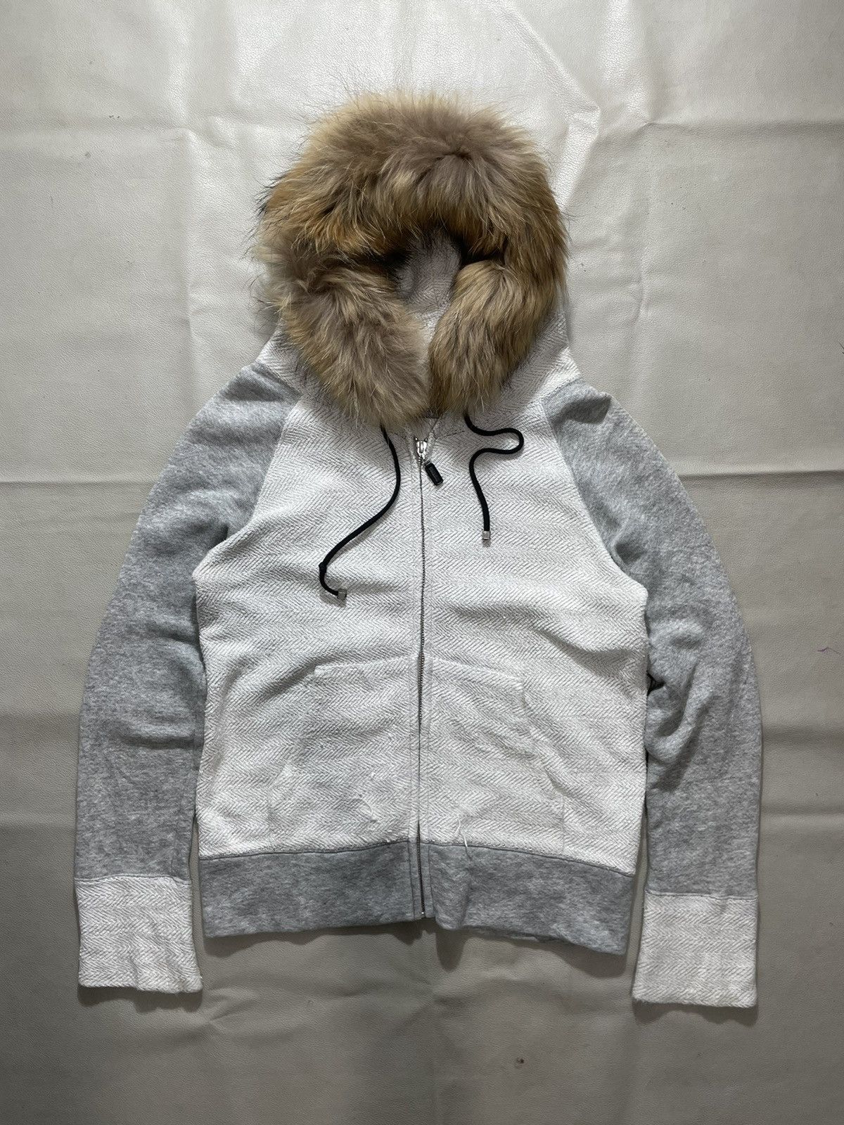 Japan Distressed zip Fur Hoodie ifsix lgb style