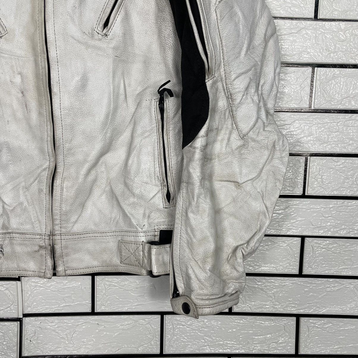 Japanese Brand White Leather Biker Jacket Size US M / EU 48-50 / 2 - 4 Thumbnail