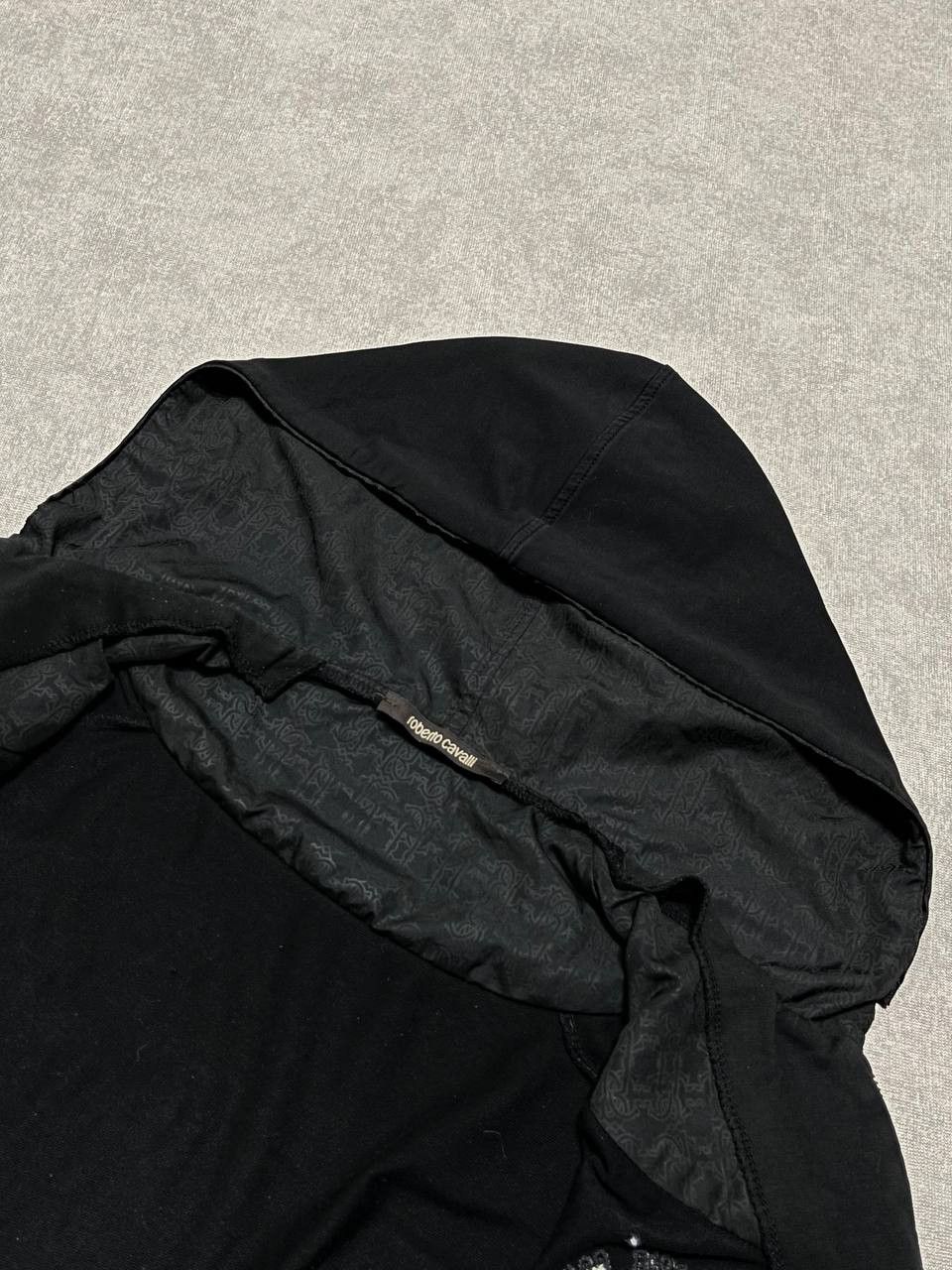 Roberto Cavalli Vintage Roberto Cavalli Women`s Black Logo Zip Hoodie Size M / US 6-8 / IT 42-44 - 9 Thumbnail