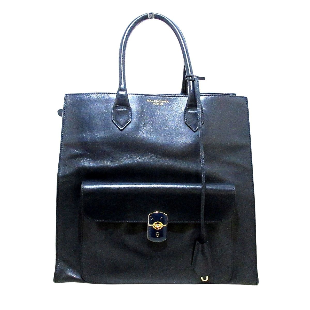 image of Balenciaga Padlock Tote in Black, Women's