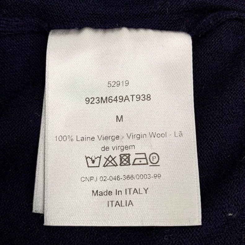 Dior Dior Dark blue brand-name printed wool round-neck long-slee Size US M / EU 48-50 / 2 - 7 Thumbnail