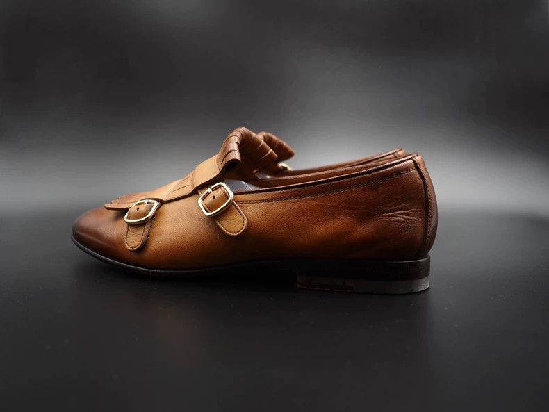 Santoni SantoniBrown tassel Lofour leather shoes 2503-Nextarrow Size US 6 / EU 39 - 2 Thumbnail